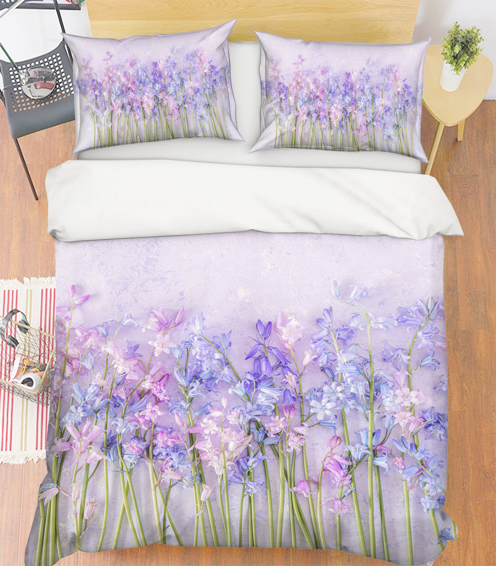 3D Purple Floral 8653 Assaf Frank Bedding Bed Pillowcases Quilt