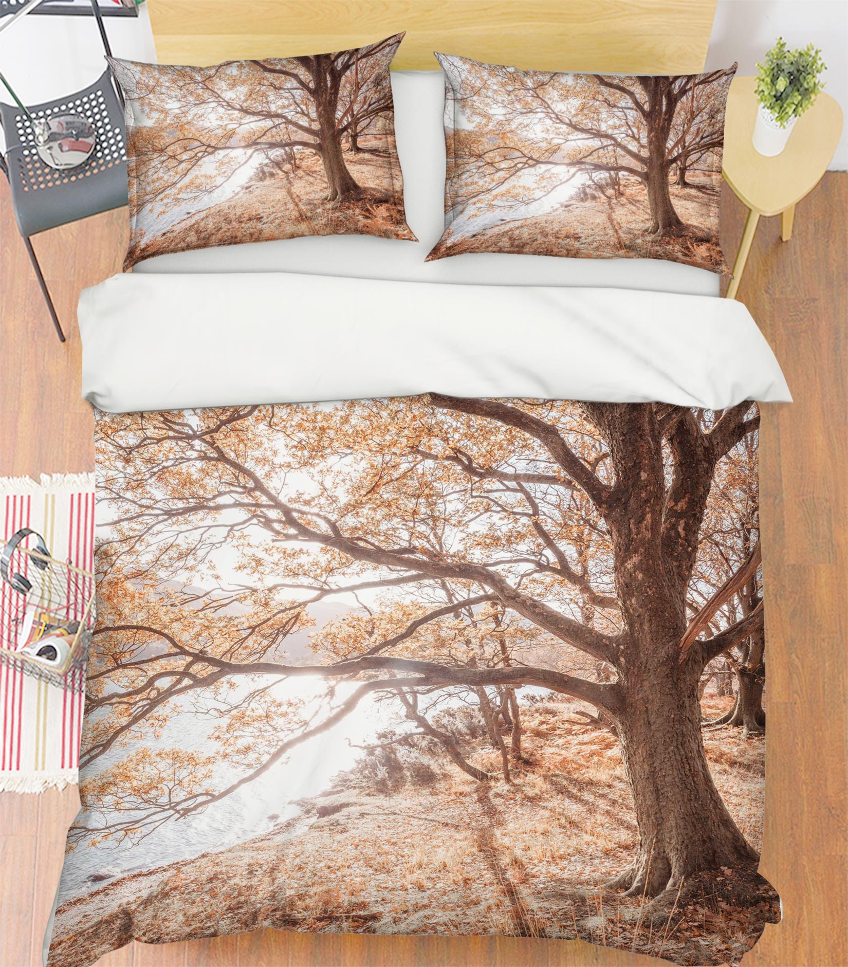 3D Riverside Tree 1069 Assaf Frank Bedding Bed Pillowcases Quilt
