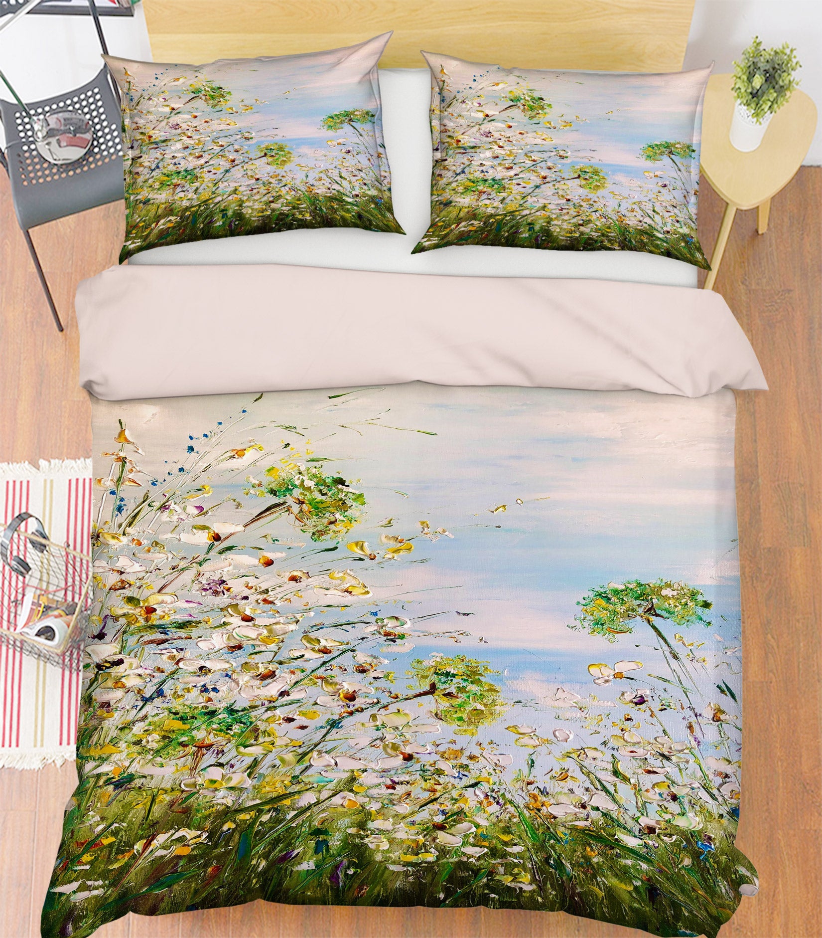 3D Green Flower 455 Skromova Marina Bedding Bed Pillowcases Quilt