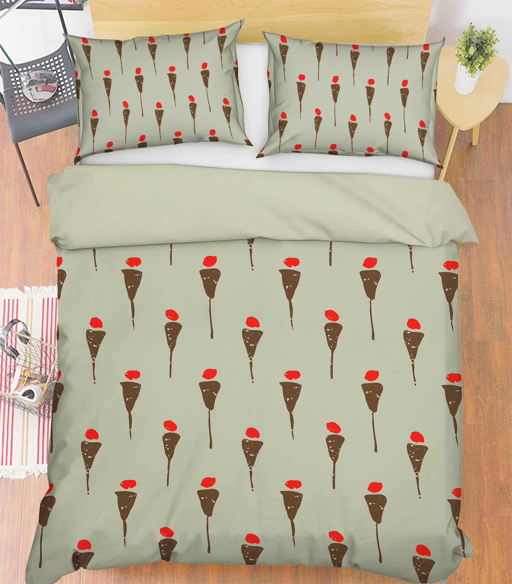 3D Red Dot Pattern 10972 Kashmira Jayaprakash Bedding Bed Pillowcases Quilt