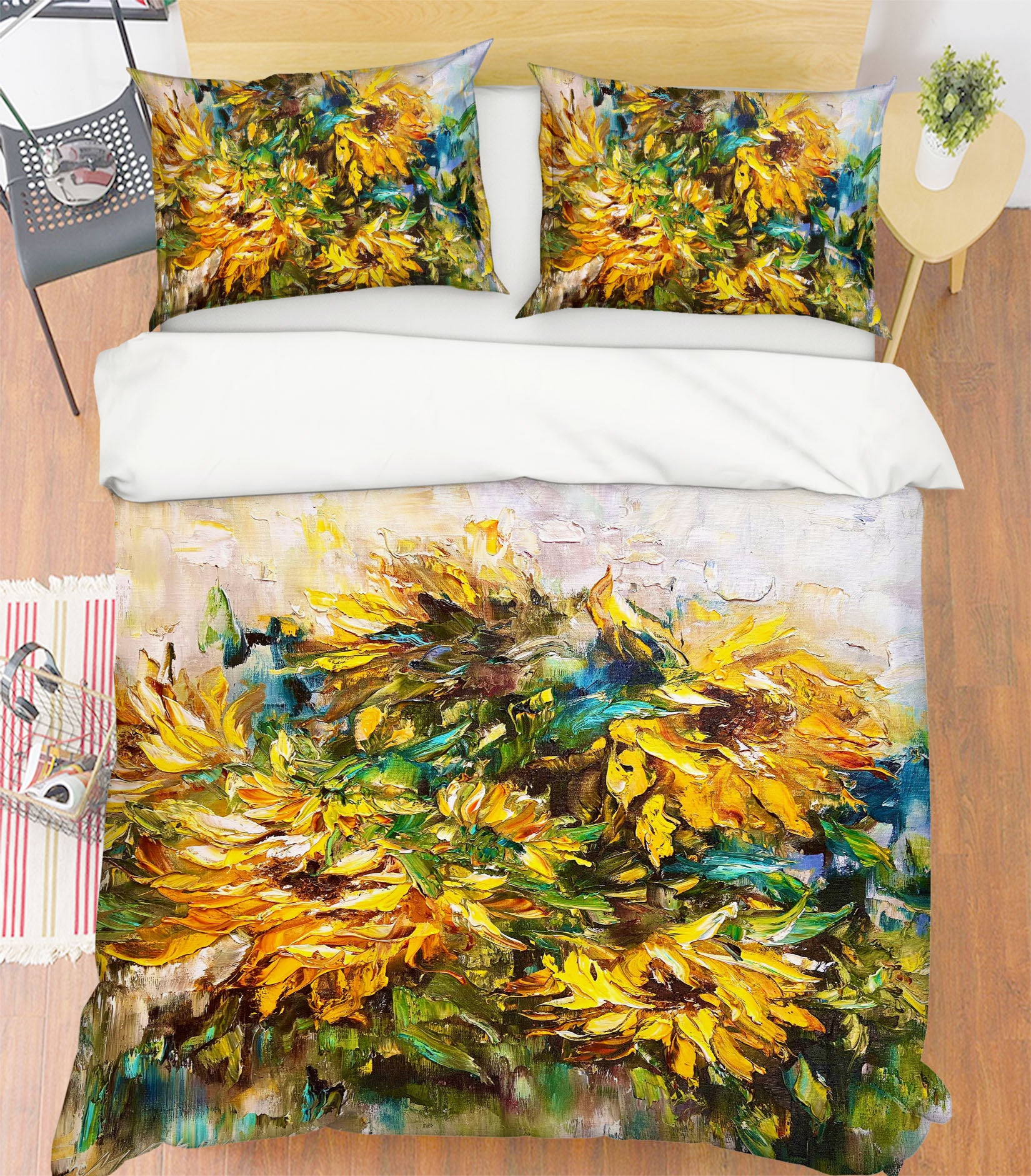 3D Yellow Flower 3802 Skromova Marina Bedding Bed Pillowcases Quilt Cover Duvet Cover
