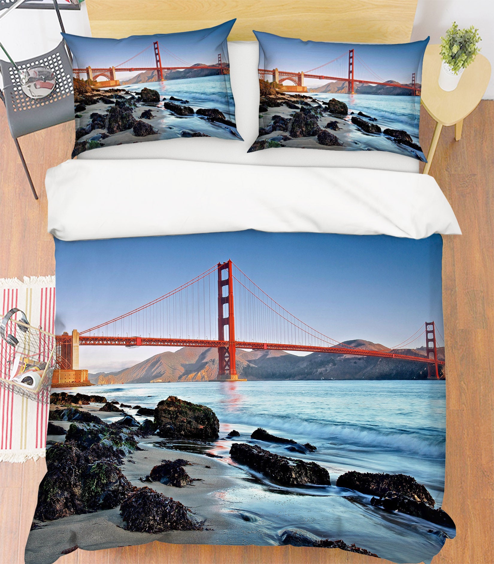 3D Bridge River Stone 8671 Kathy Barefield Bedding Bed Pillowcases Quilt