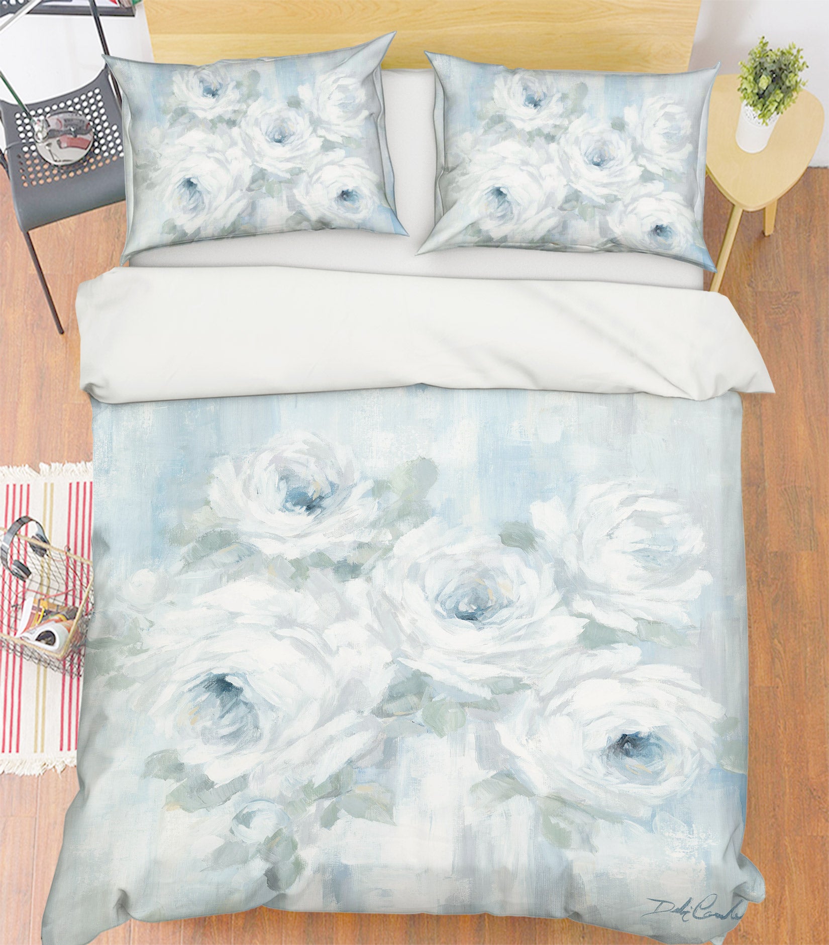 3D White Flower 2163 Debi Coules Bedding Bed Pillowcases Quilt
