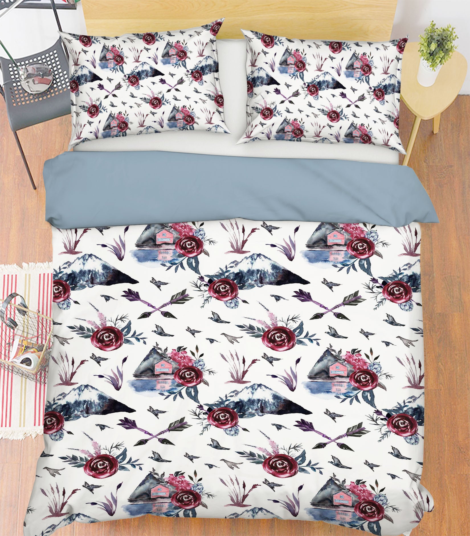 3D Arrow Rose 070 Uta Naumann Bedding Bed Pillowcases Quilt