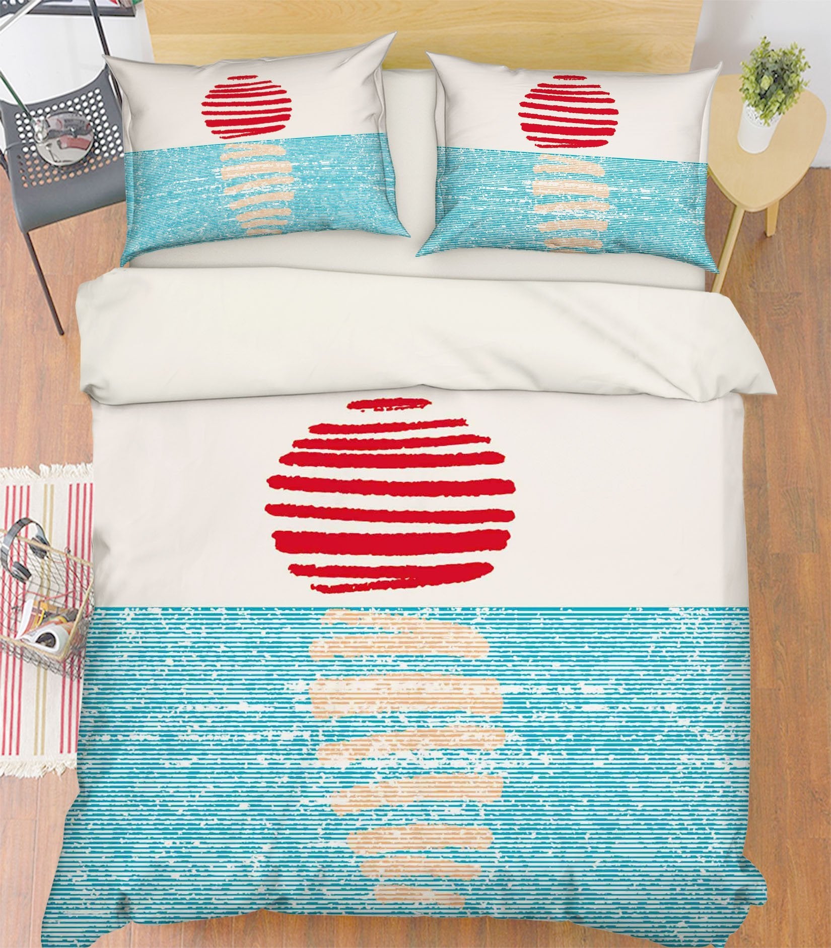 3D Sun Stripes 224 Bed Pillowcases Quilt Wallpaper AJ Wallpaper 