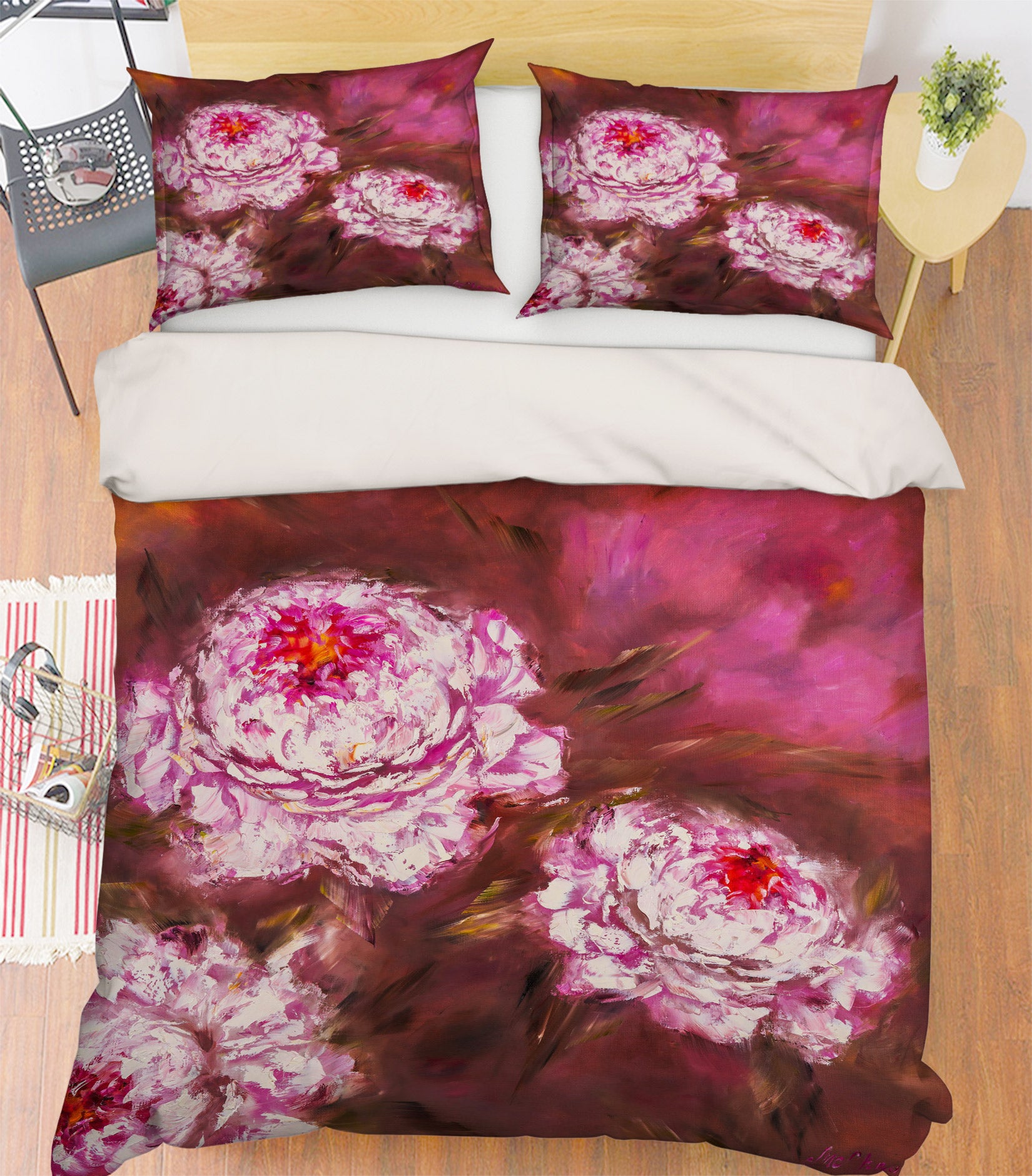 3D Pink Flower 441 Skromova Marina Bedding Bed Pillowcases Quilt