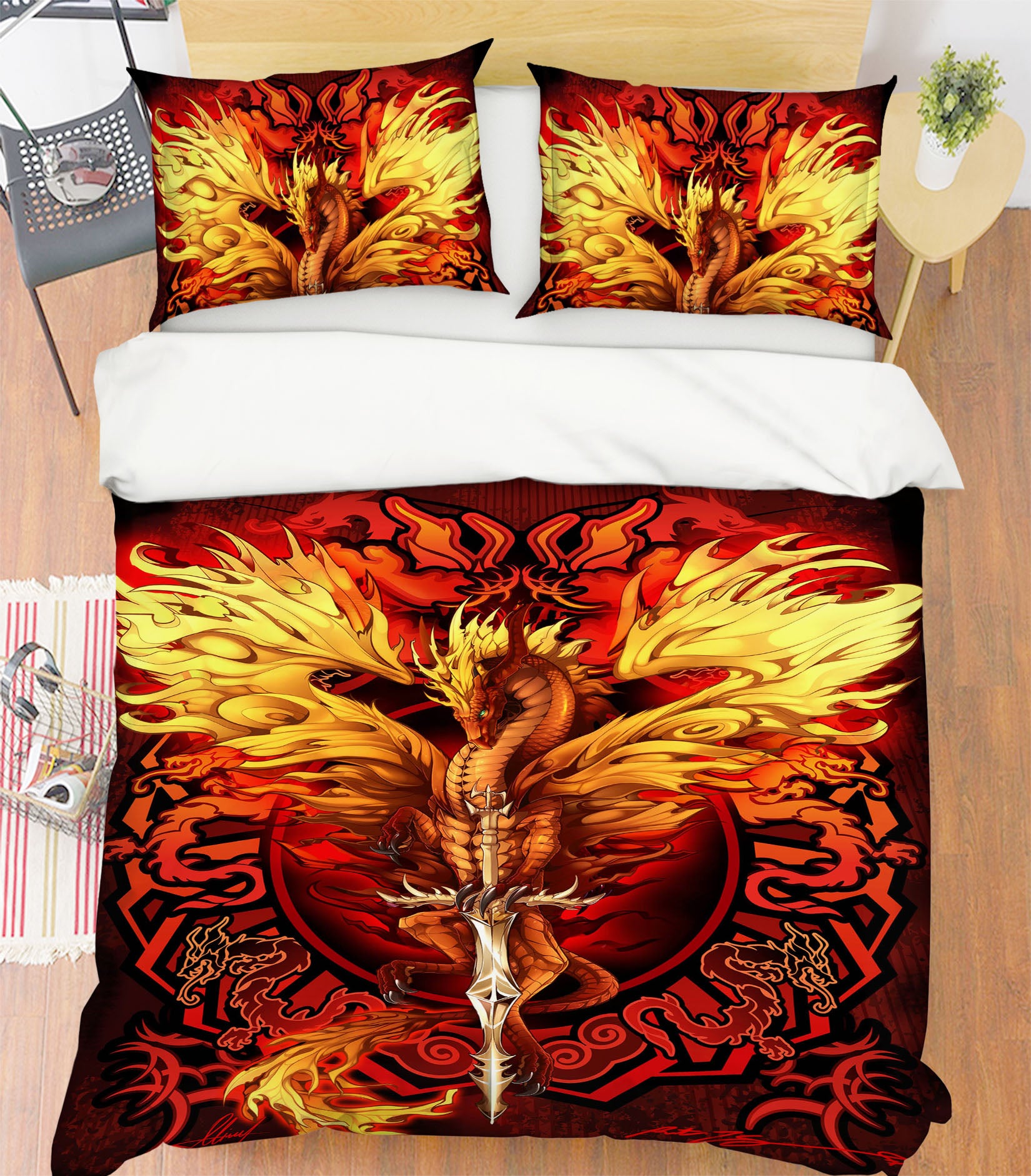 3D Dragon Pattern 8323 Ruth Thompson Bedding Bed Pillowcases Quilt Cover Duvet Cover