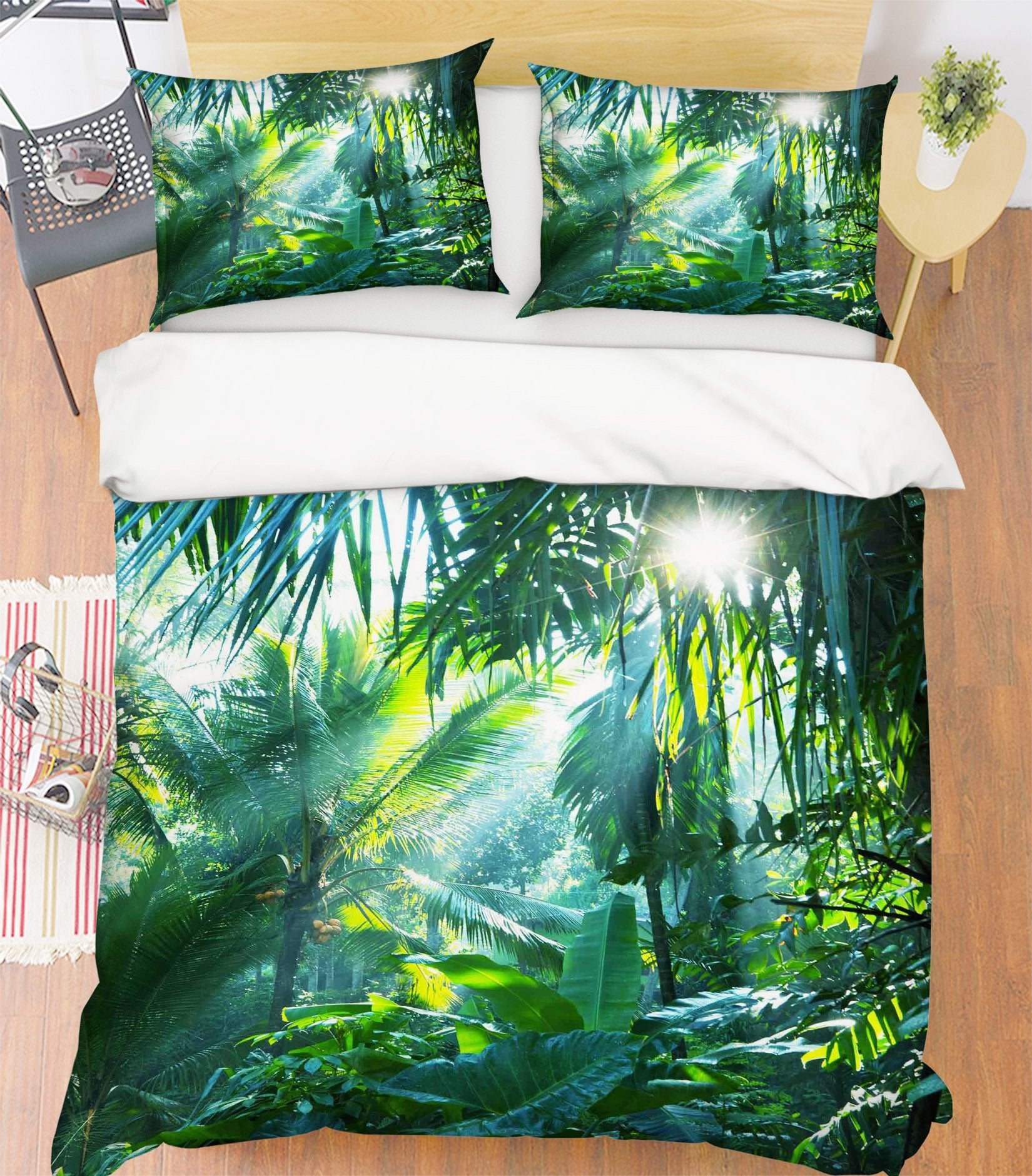 3D Sunshine Rainforest 175 Bed Pillowcases Quilt Wallpaper AJ Wallpaper 