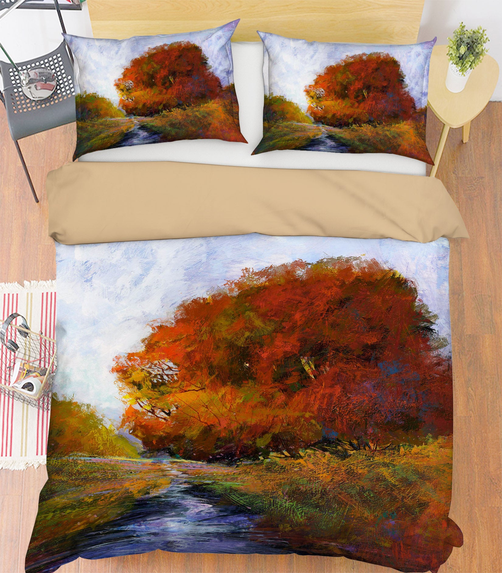 3D Autumn River 1002 Michael Tienhaara Bedding Bed Pillowcases Quilt