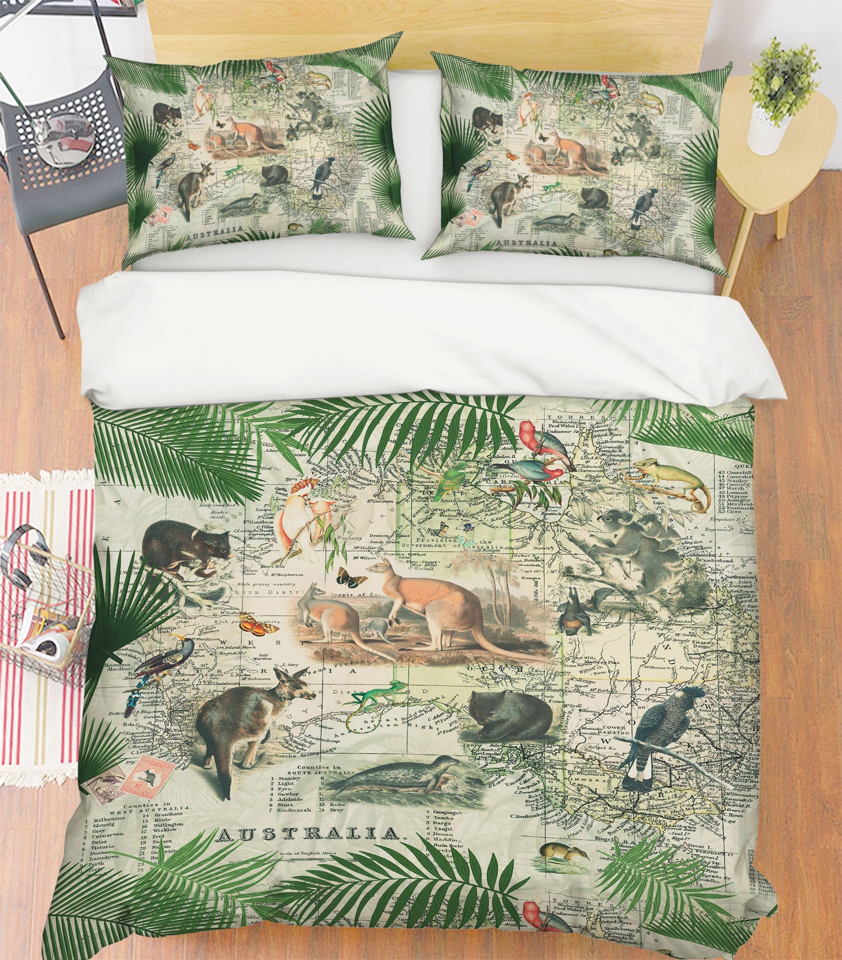3D Cute Kangaroo 101 Andrea haase Bedding Bed Pillowcases Quilt