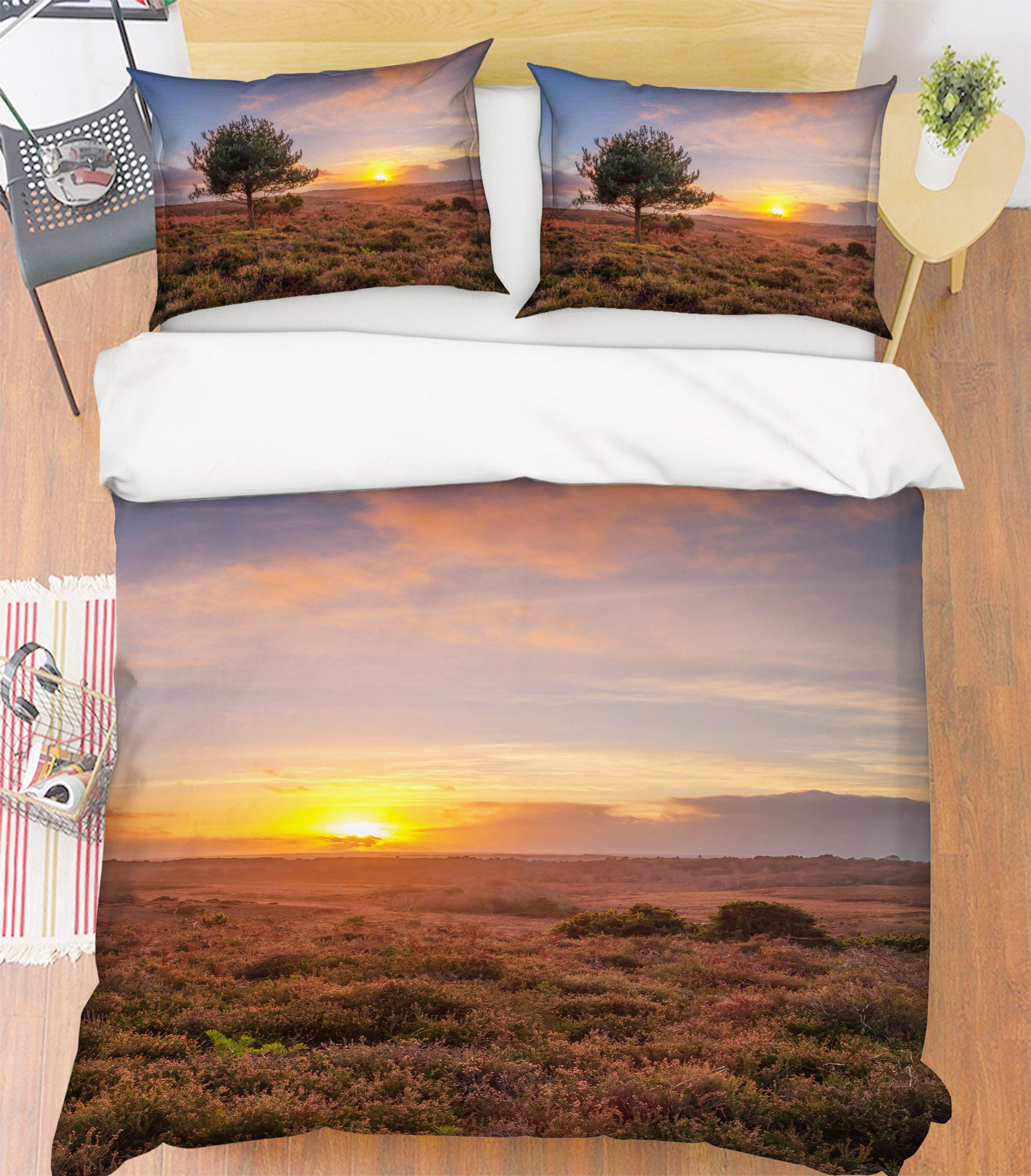 3D Sunset Grassland 7164 Assaf Frank Bedding Bed Pillowcases Quilt Cover Duvet Cover