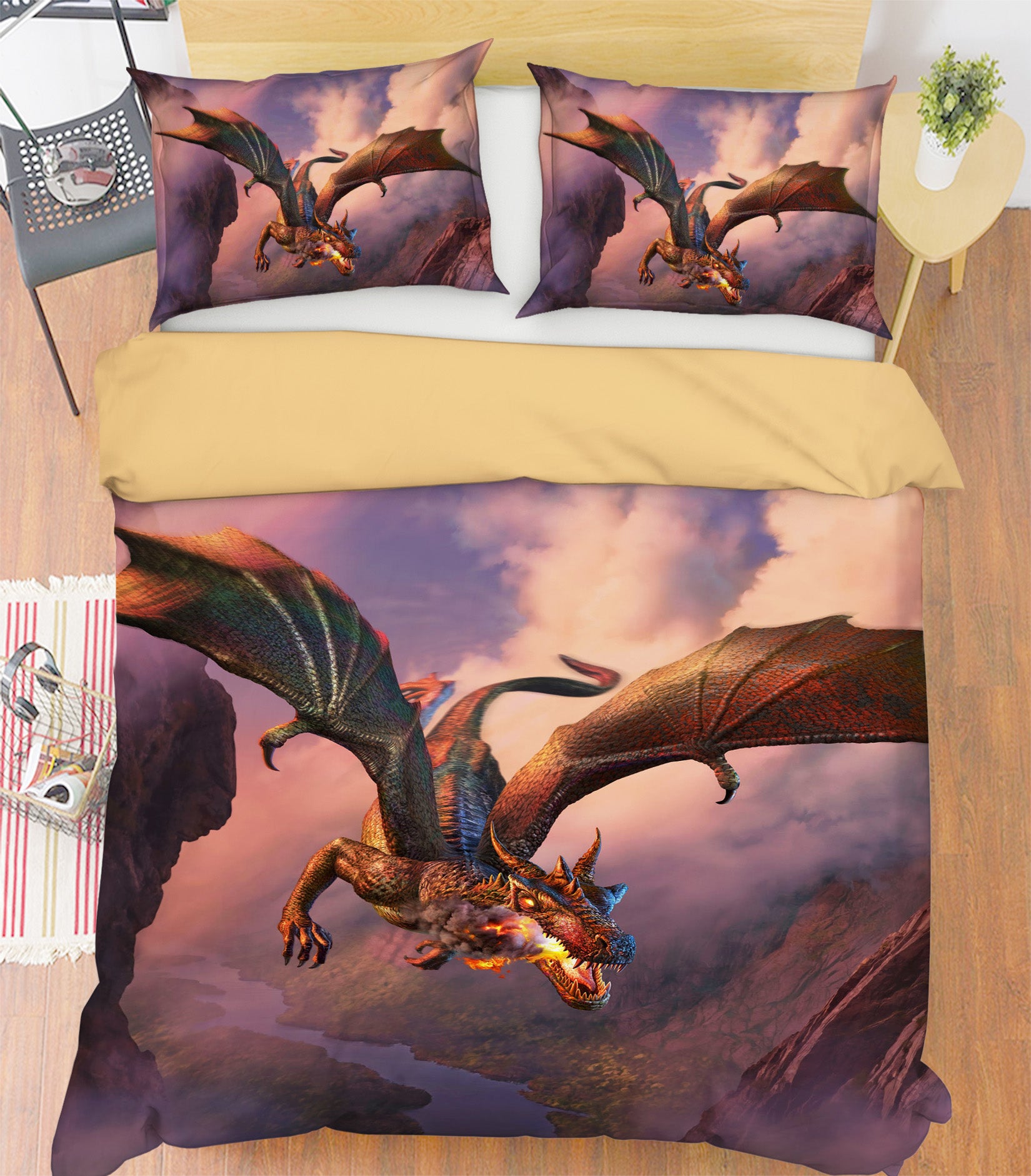 3D Fire Flight 2121 Jerry LoFaro bedding Bed Pillowcases Quilt