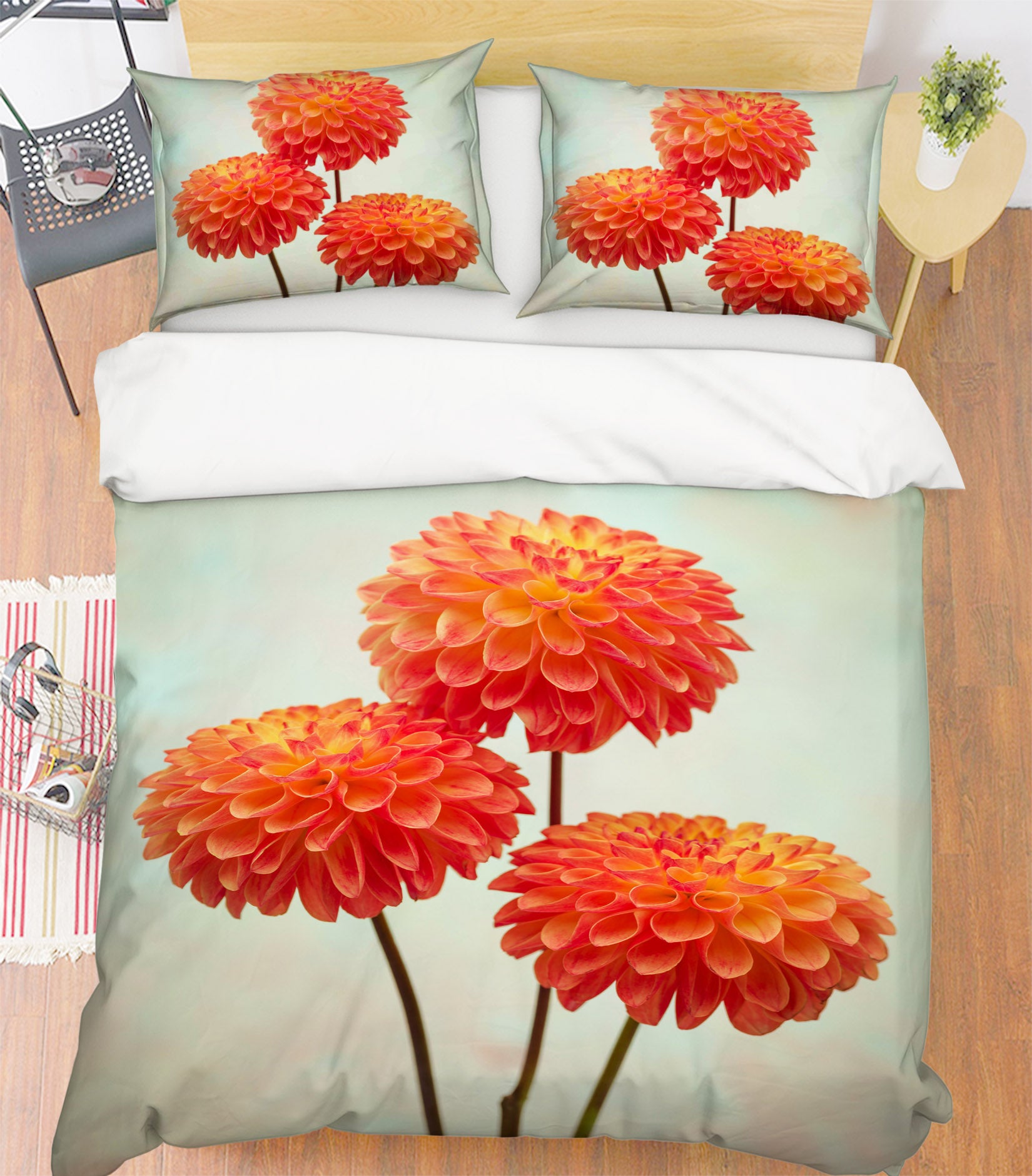 3D Red Flowers 85107 Assaf Frank Bedding Bed Pillowcases Quilt