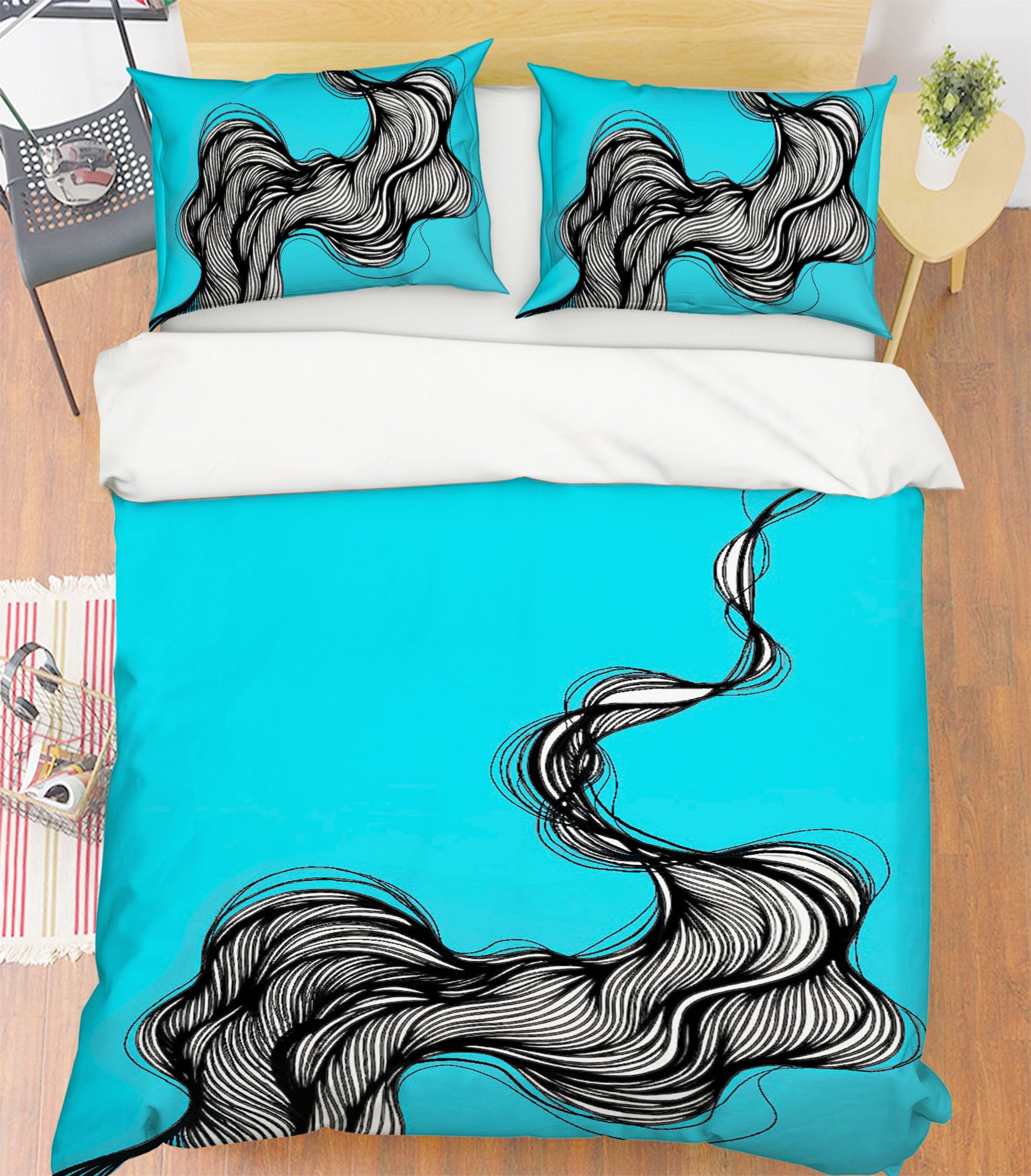 3D Black Lines 3024 Jacqueline Reynoso Bedding Bed Pillowcases Quilt Cover Duvet Cover