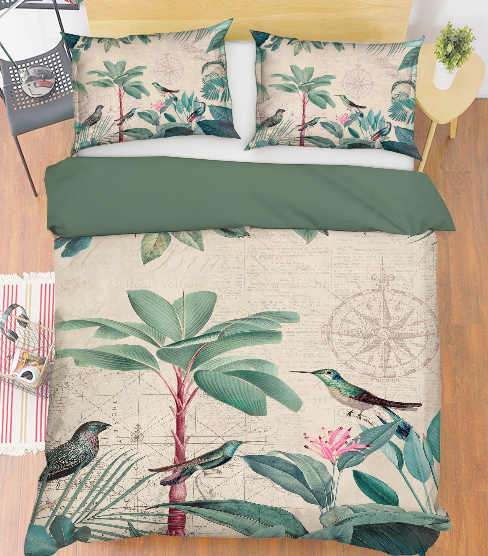 3D Coconut Tree Bird 121 Andrea haase Bedding Bed Pillowcases Quilt