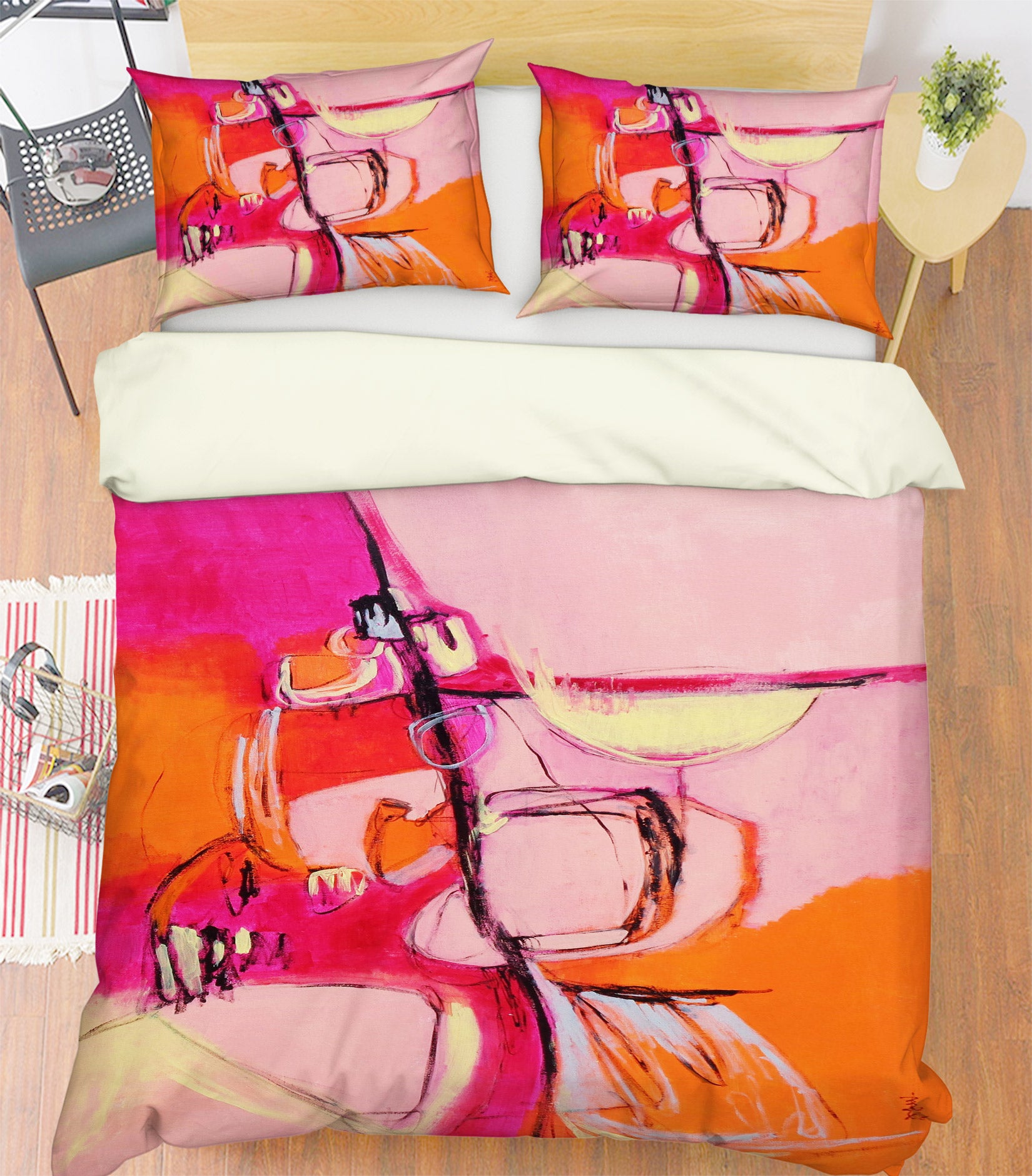 3D Pink Painting 1186 Misako Chida Bedding Bed Pillowcases Quilt Cover Duvet Cover