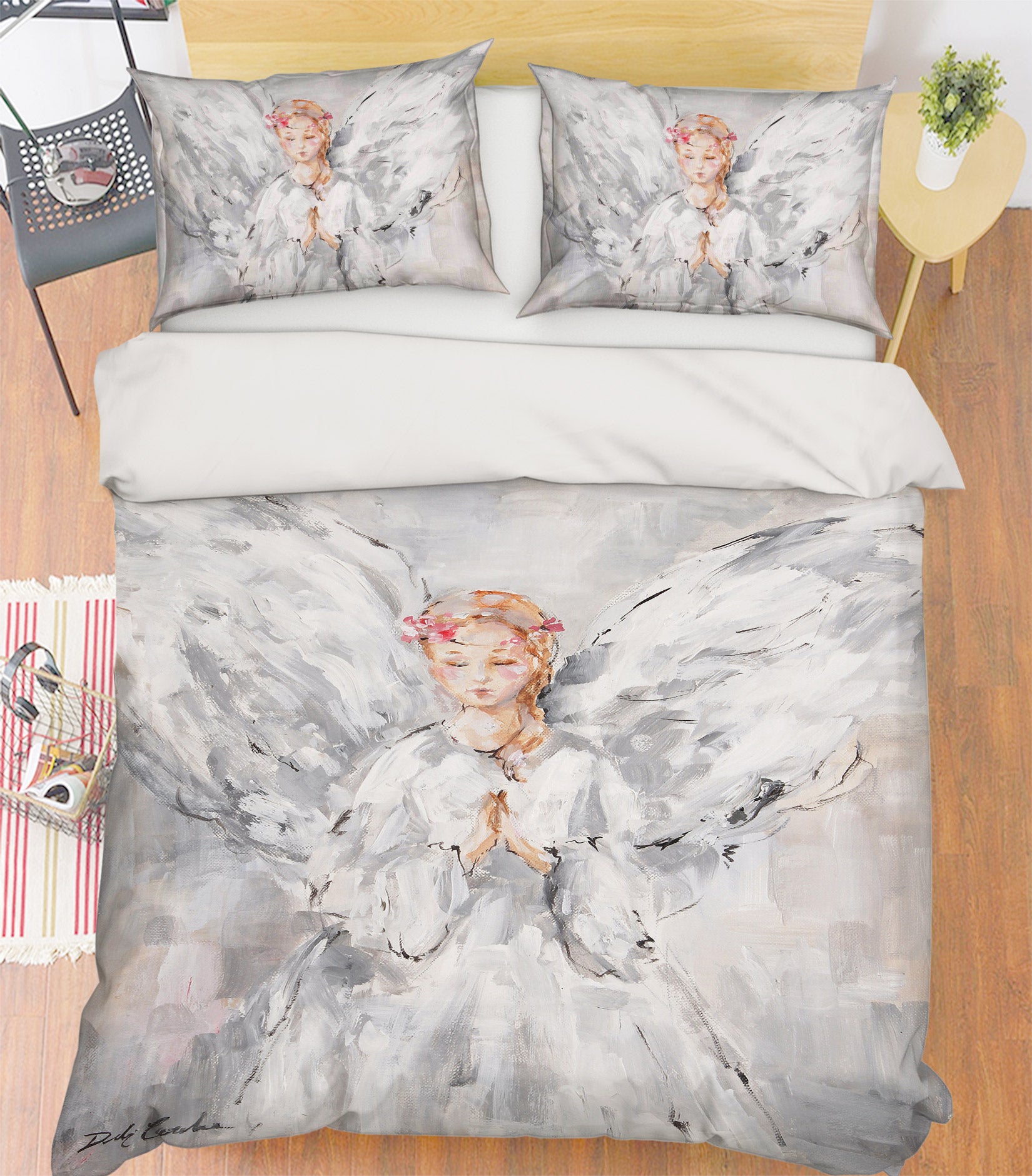 3D Angel Girl Wreath 2099 Debi Coules Bedding Bed Pillowcases Quilt