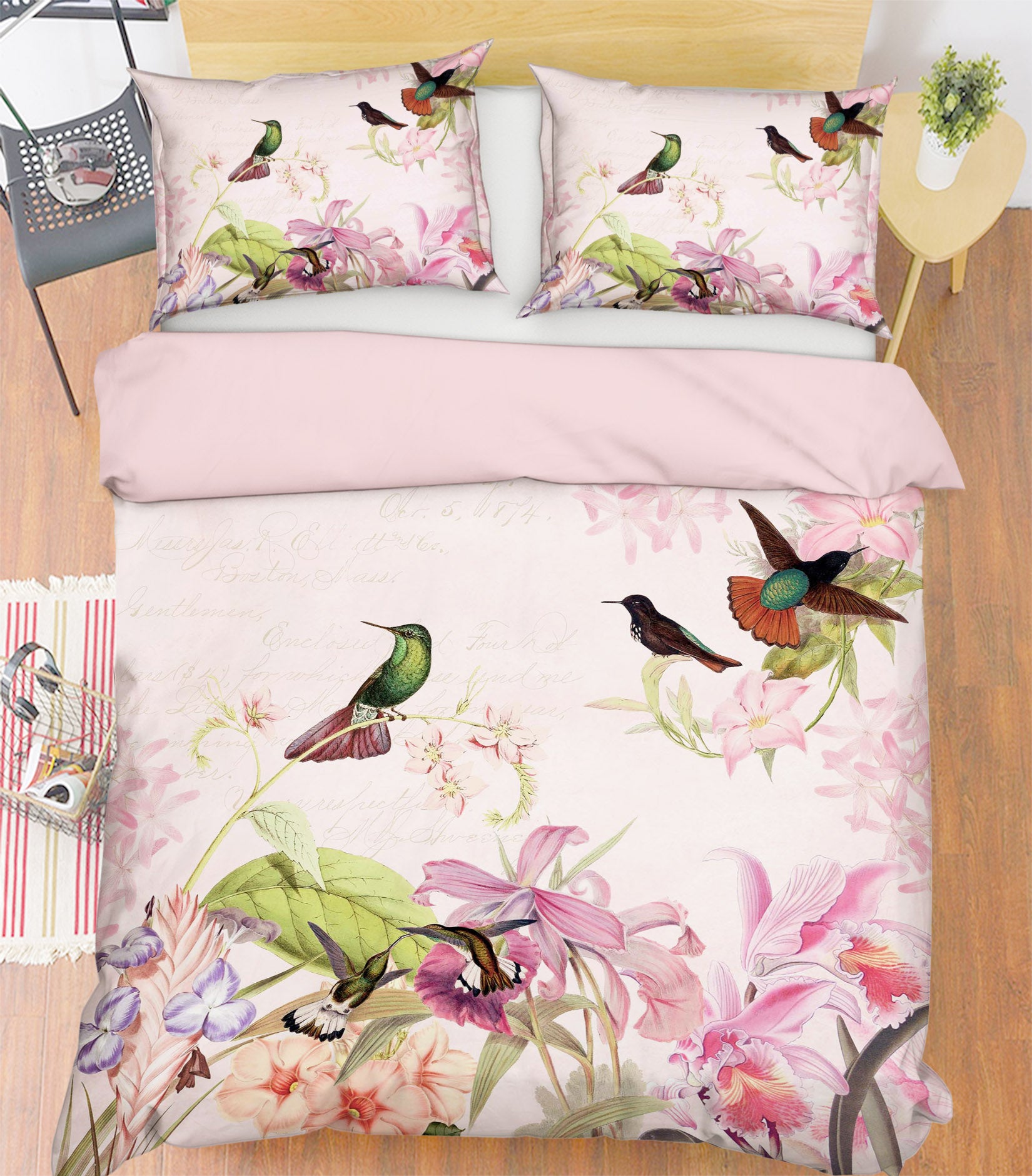 3D Kingfisher Flower 035 Uta Naumann Bedding Bed Pillowcases Quilt