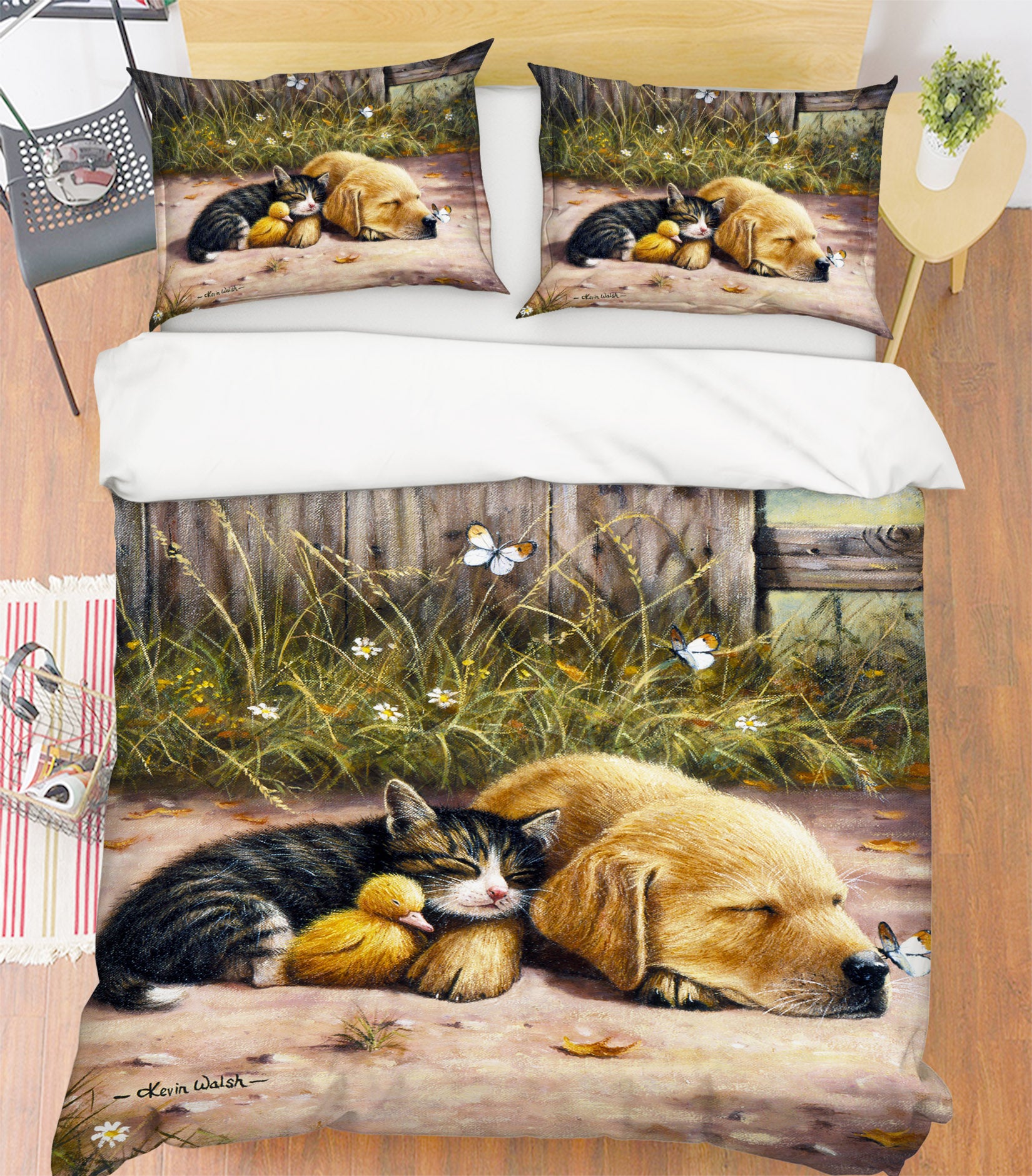 3D Cat Dog Duck 12503 Kevin Walsh Bedding Bed Pillowcases Quilt