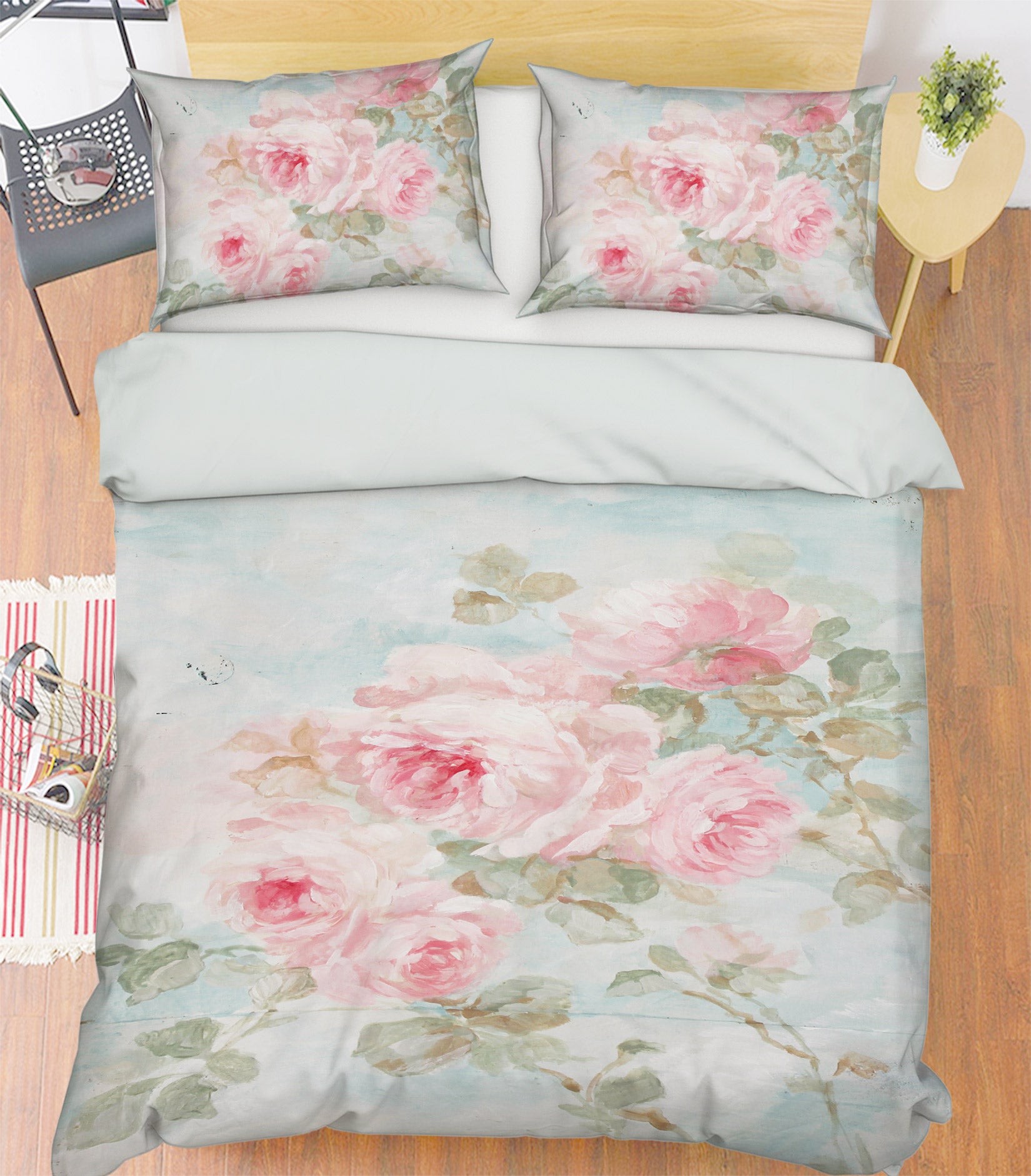 3D Pink Flower Branch 2098 Debi Coules Bedding Bed Pillowcases Quilt