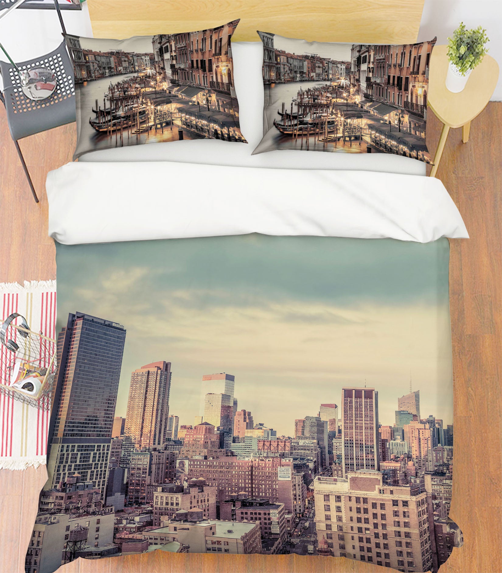 3D City Building 7221 Assaf Frank Bedding Bed Pillowcases Quilt Cover Duvet Cover