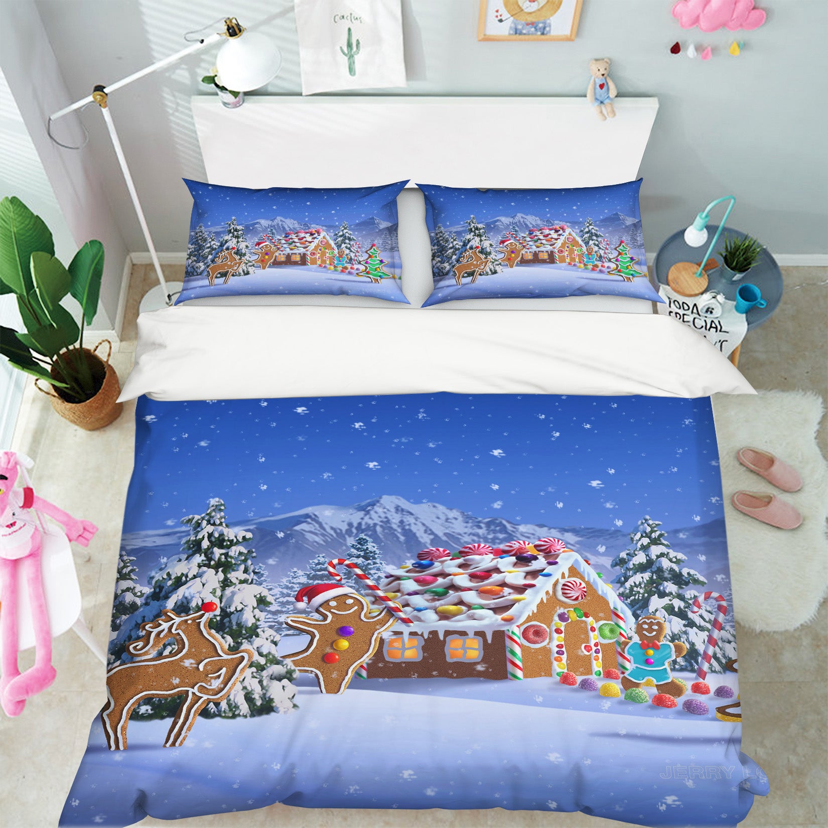 3D Gingerbread Fantasy 2122 Jerry LoFaro bedding Bed Pillowcases Quilt