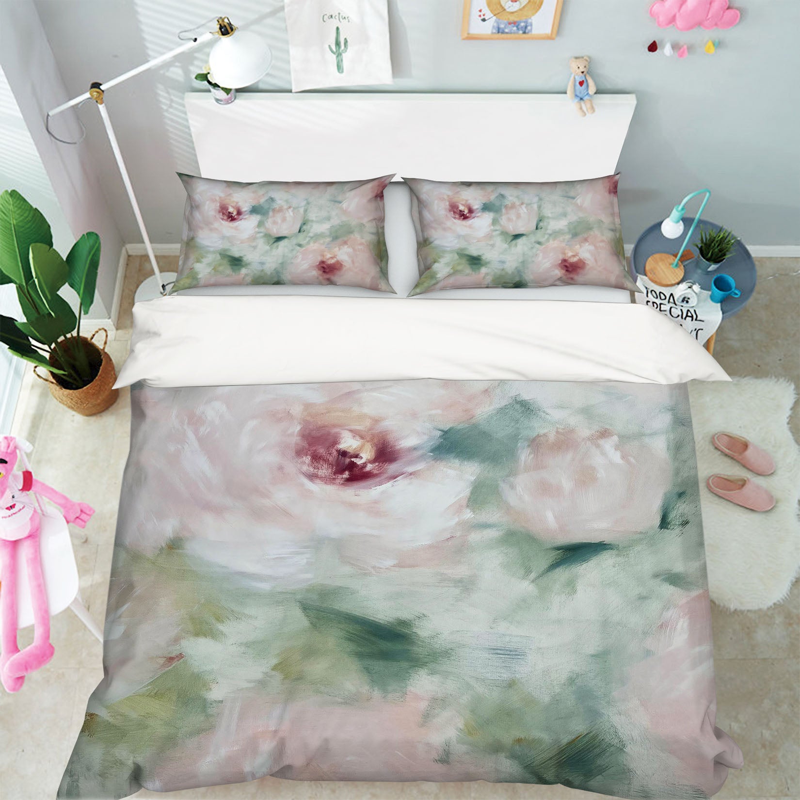 3D Pink Flower 3136 Skromova Marina Bedding Bed Pillowcases Quilt Cover Duvet Cover
