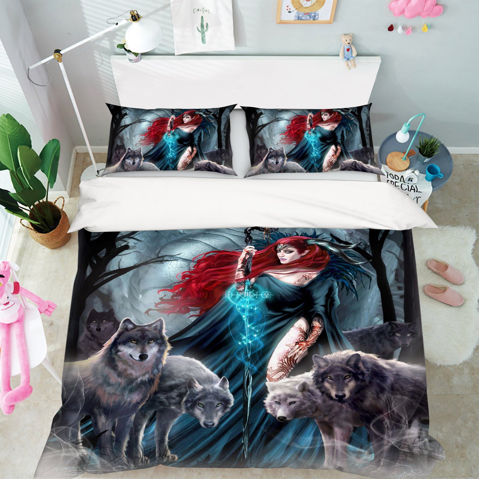3D Dragon Woman 8338 Ruth Thompson Bedding Bed Pillowcases Quilt Cover Duvet Cover