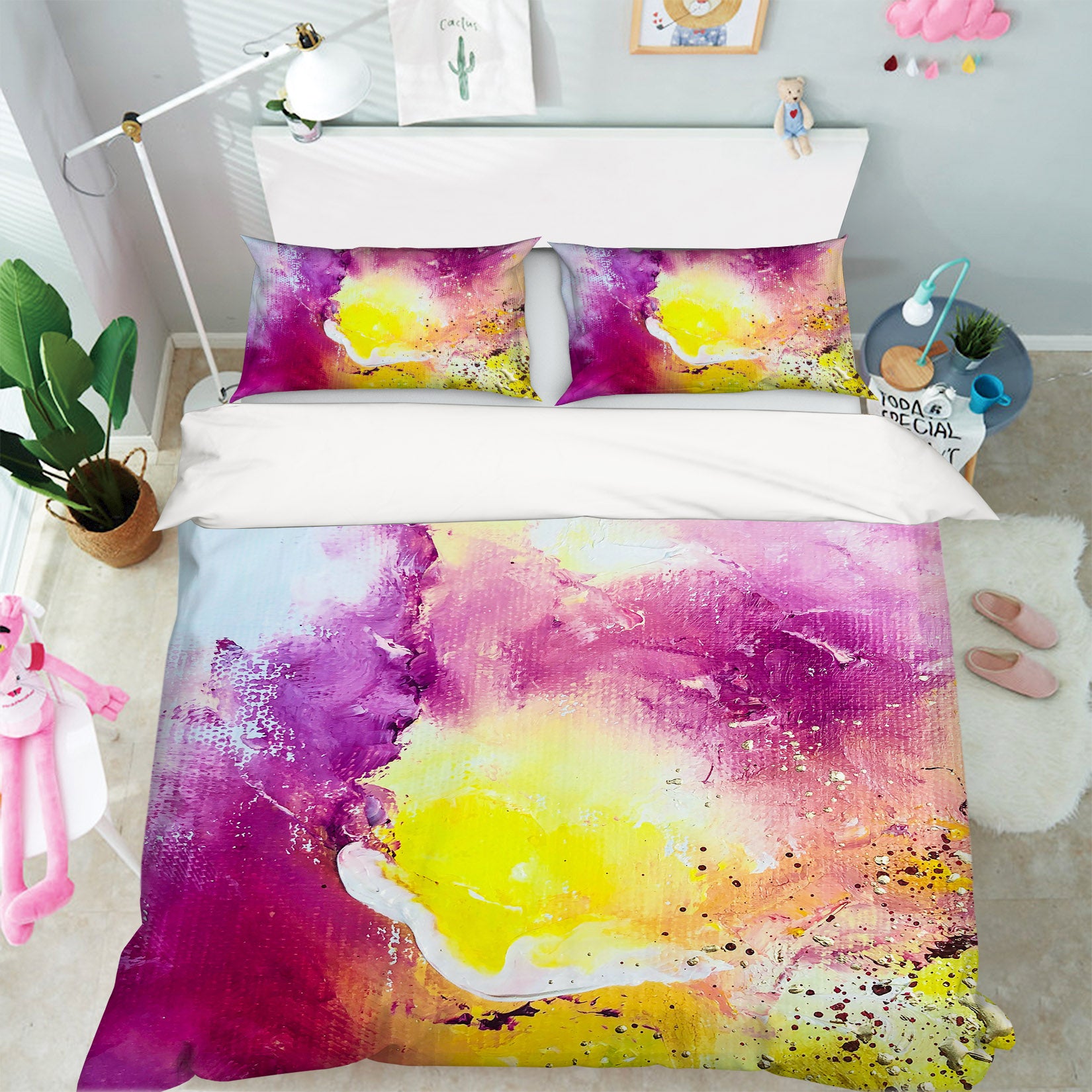 3D Purple Watercolor 629 Skromova Marina Bedding Bed Pillowcases Quilt