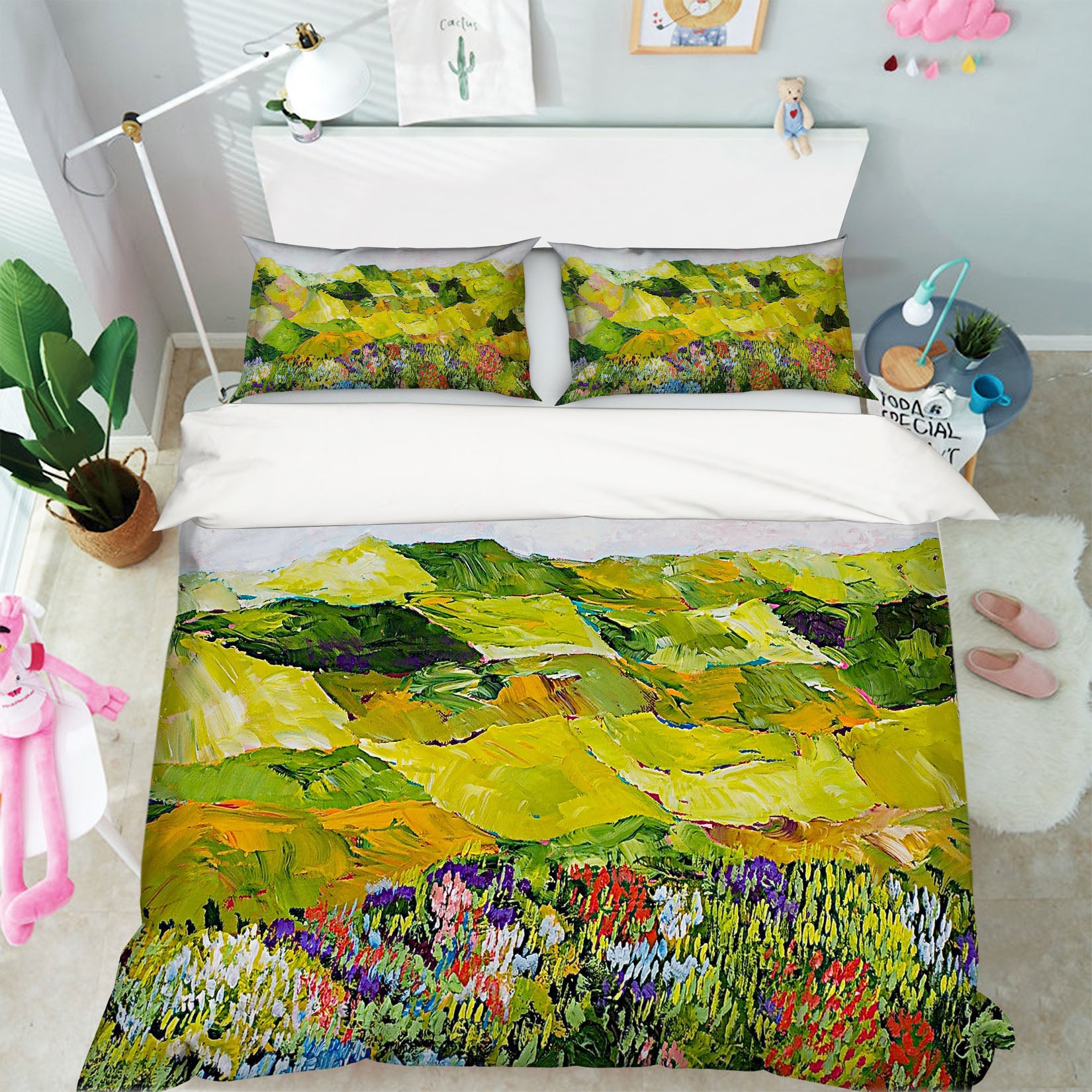 3D Valley Flower 1049 Allan P. Friedlander Bedding Bed Pillowcases Quilt