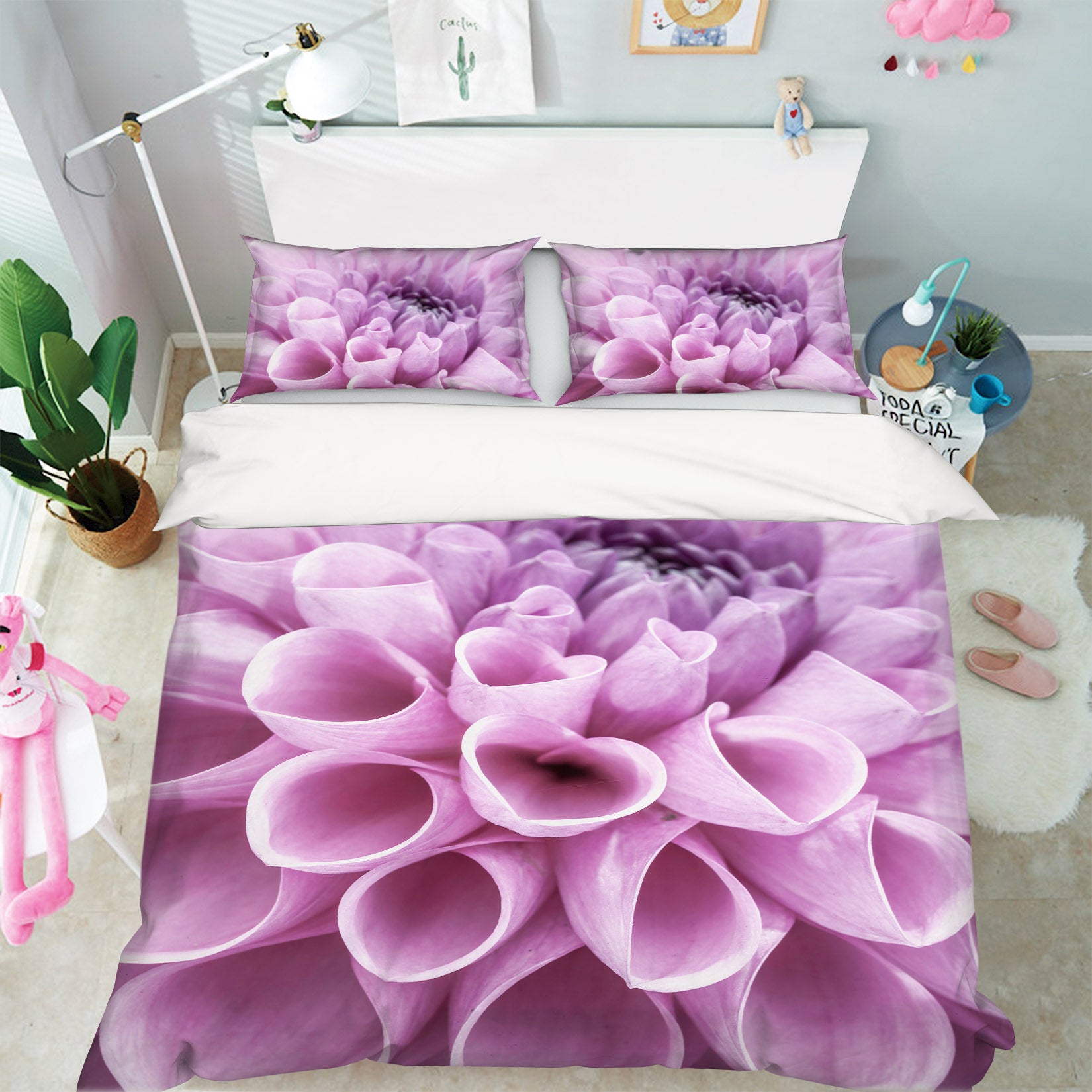 3D Purple Flowers 7130 Assaf Frank Bedding Bed Pillowcases Quilt Cover Duvet Cover