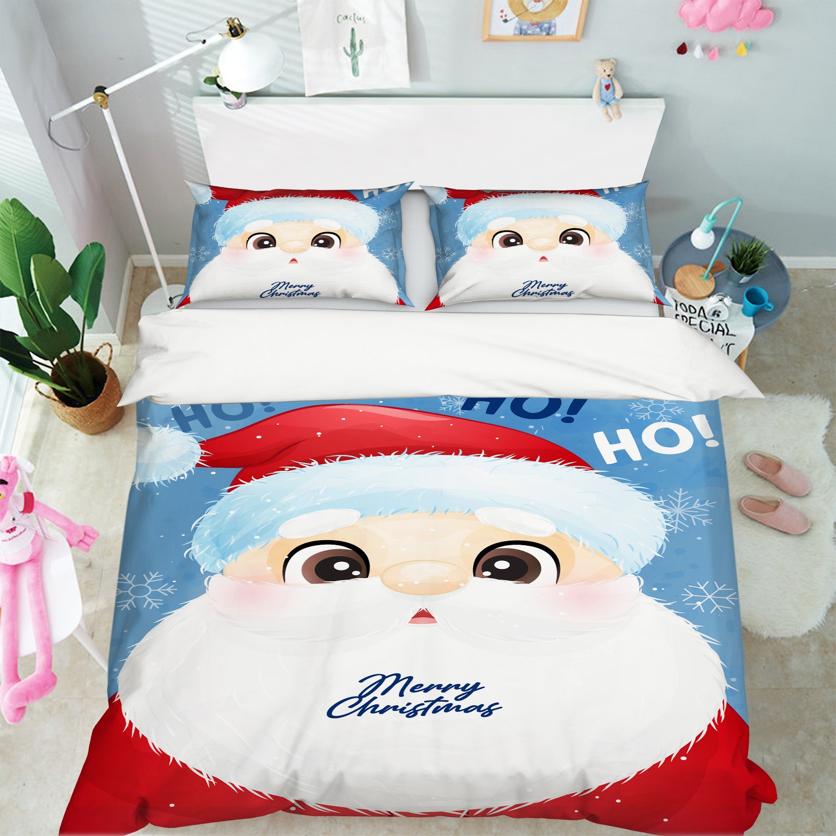 3D Santa Claus 52206 Christmas Quilt Duvet Cover Xmas Bed Pillowcases
