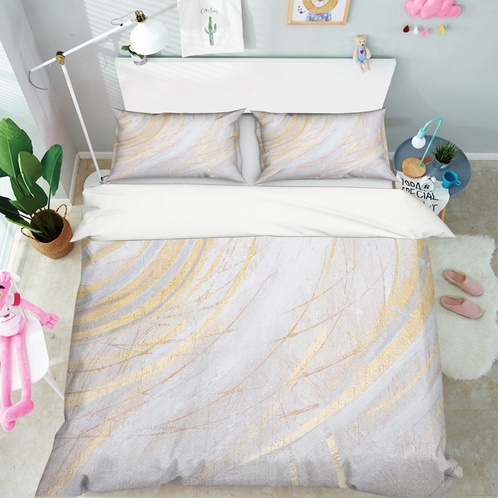 3D Half Circle Painting 041 Bed Pillowcases Quilt Wallpaper AJ Wallpaper 