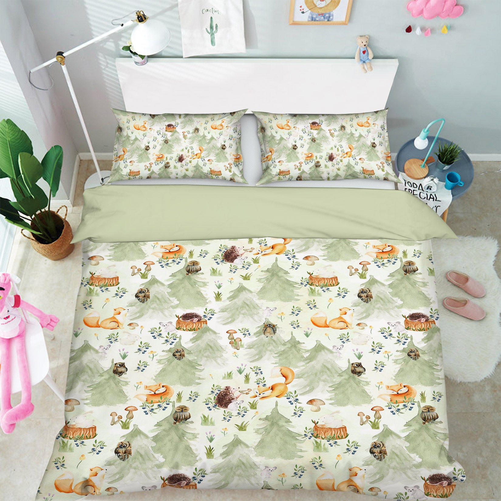3D Mushroom Fox 194 Uta Naumann Bedding Bed Pillowcases Quilt