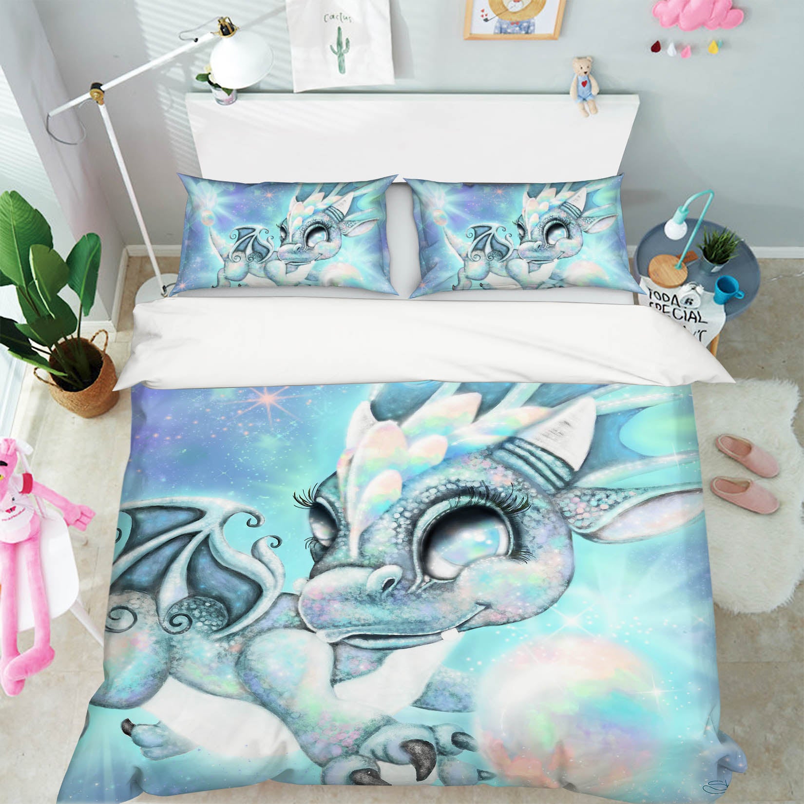 3D Color Star Dragon 8581 Sheena Pike Bedding Bed Pillowcases Quilt Cover Duvet Cover