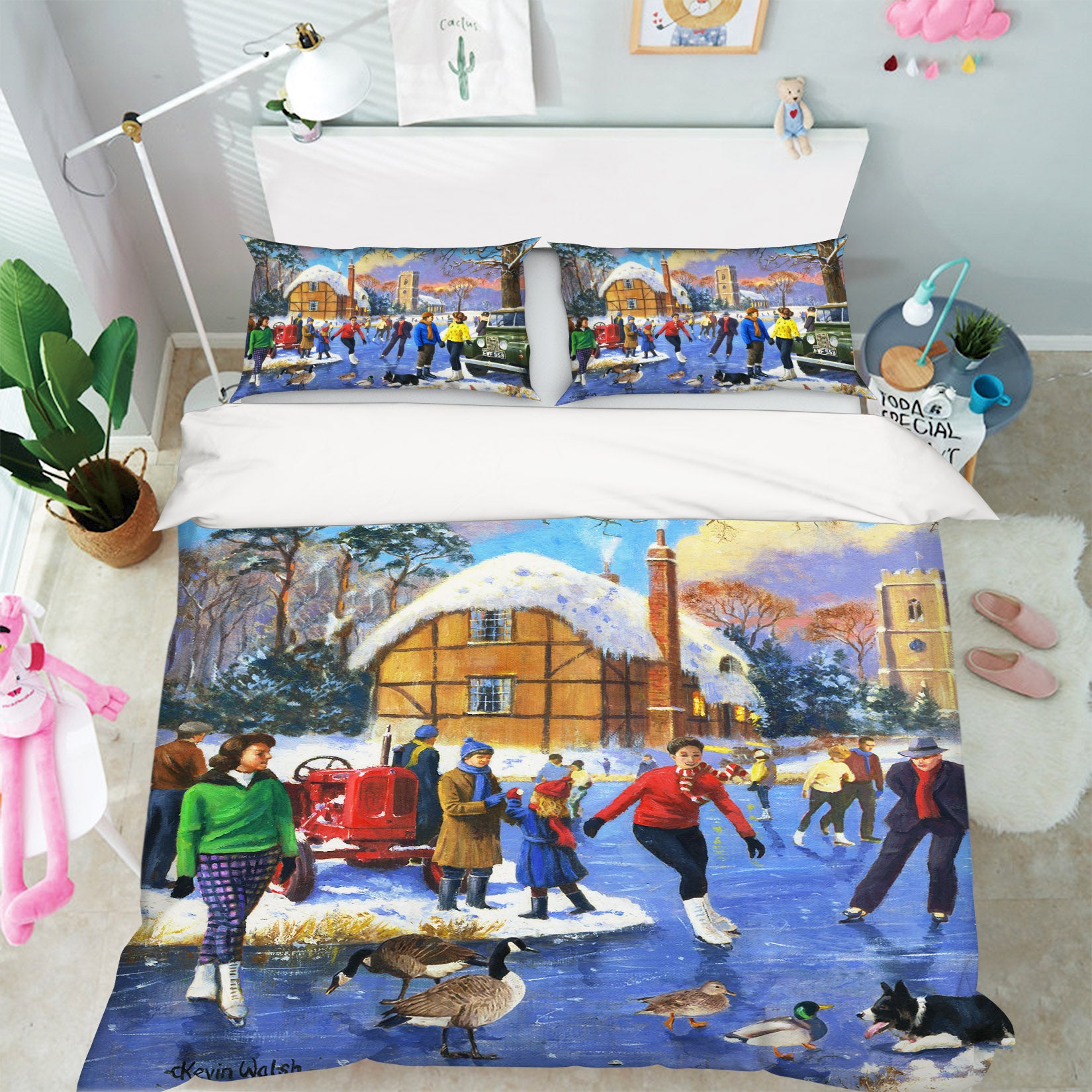 3D Ice Skating 12514 Kevin Walsh Bedding Bed Pillowcases Quilt