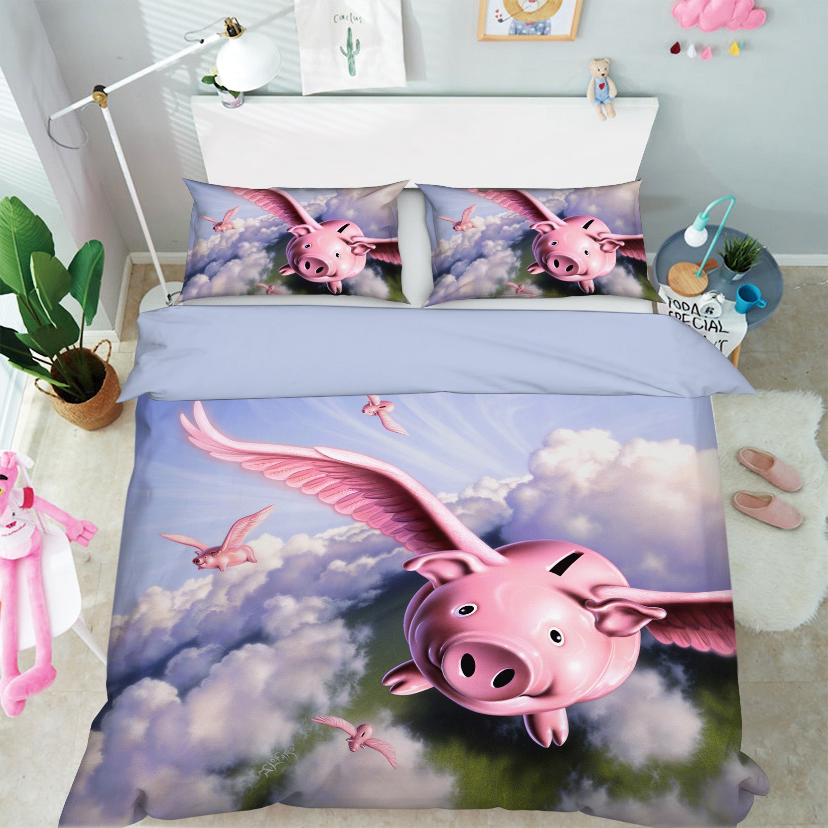 3D Piggies 2107 Jerry LoFaro bedding Bed Pillowcases Quilt