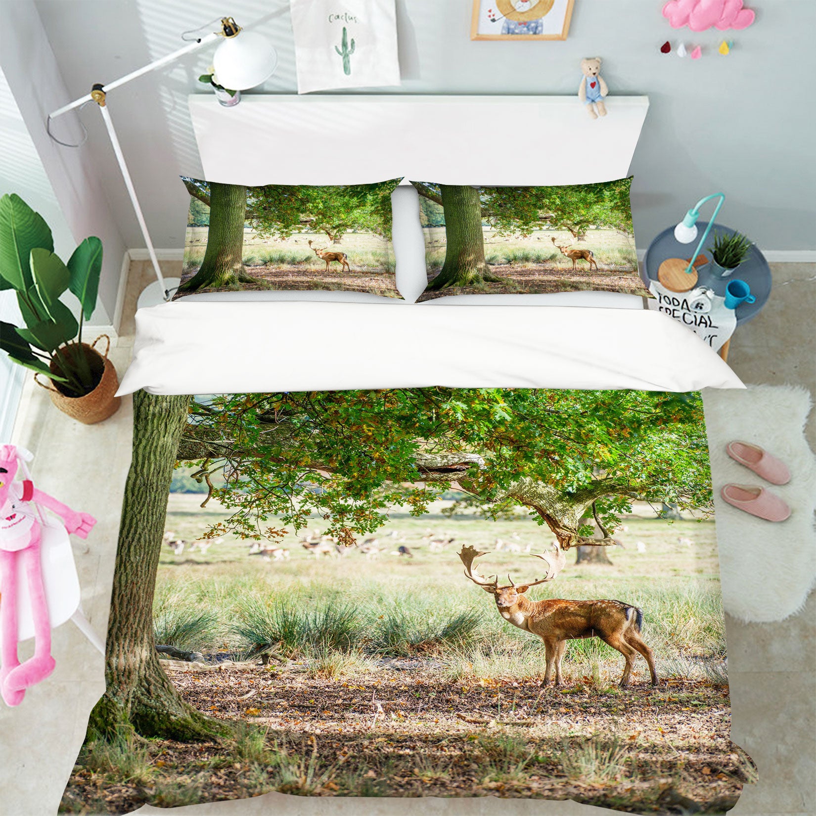 3D Fawn Tree 1064 Assaf Frank Bedding Bed Pillowcases Quilt