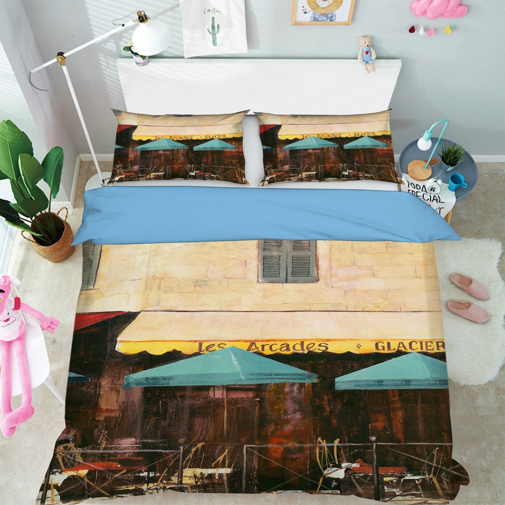 3D Umbrella Shop 086 Bed Pillowcases Quilt Wallpaper AJ Wallpaper 