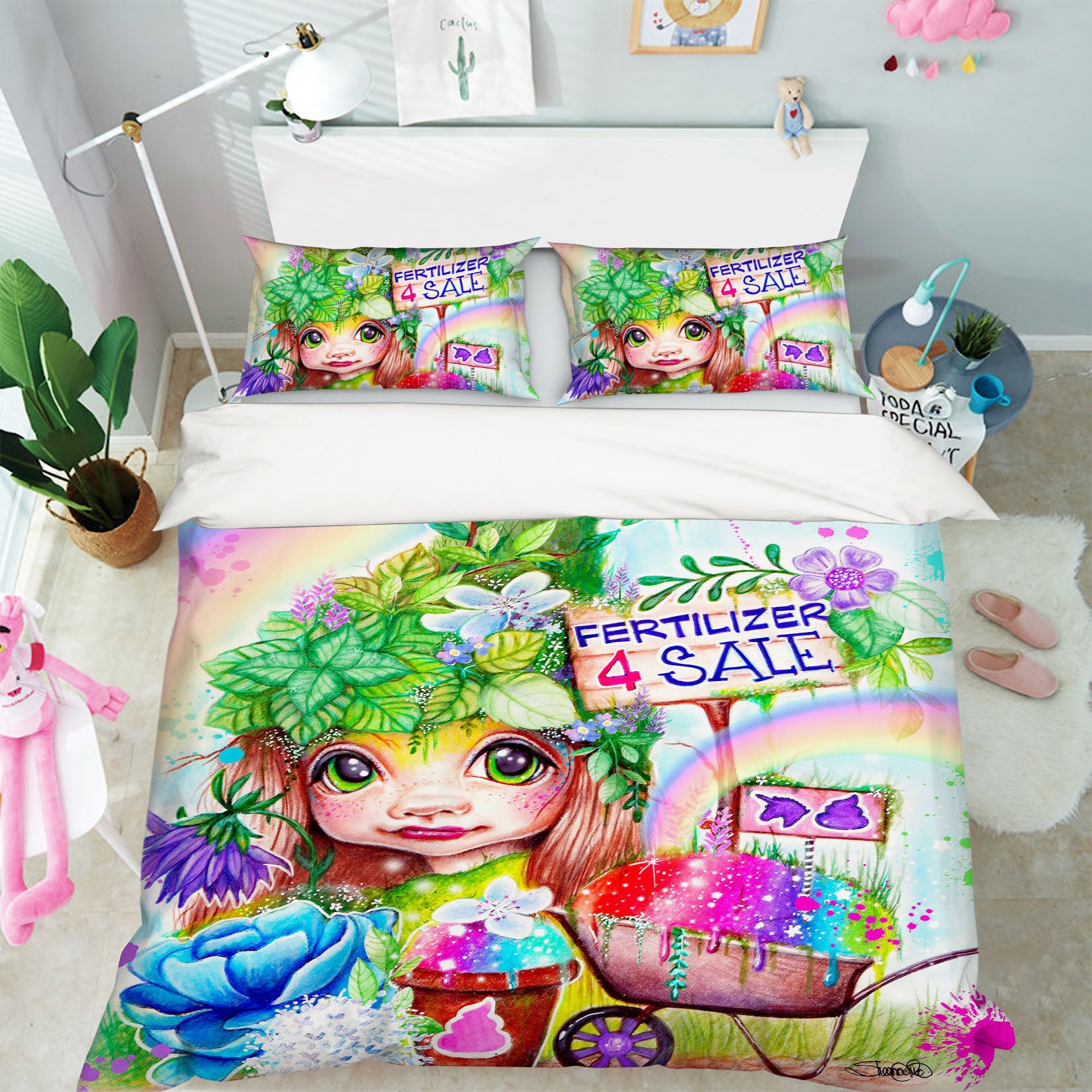 3D Rainbow Girl 8623 Sheena Pike Bedding Bed Pillowcases Quilt Cover Duvet Cover