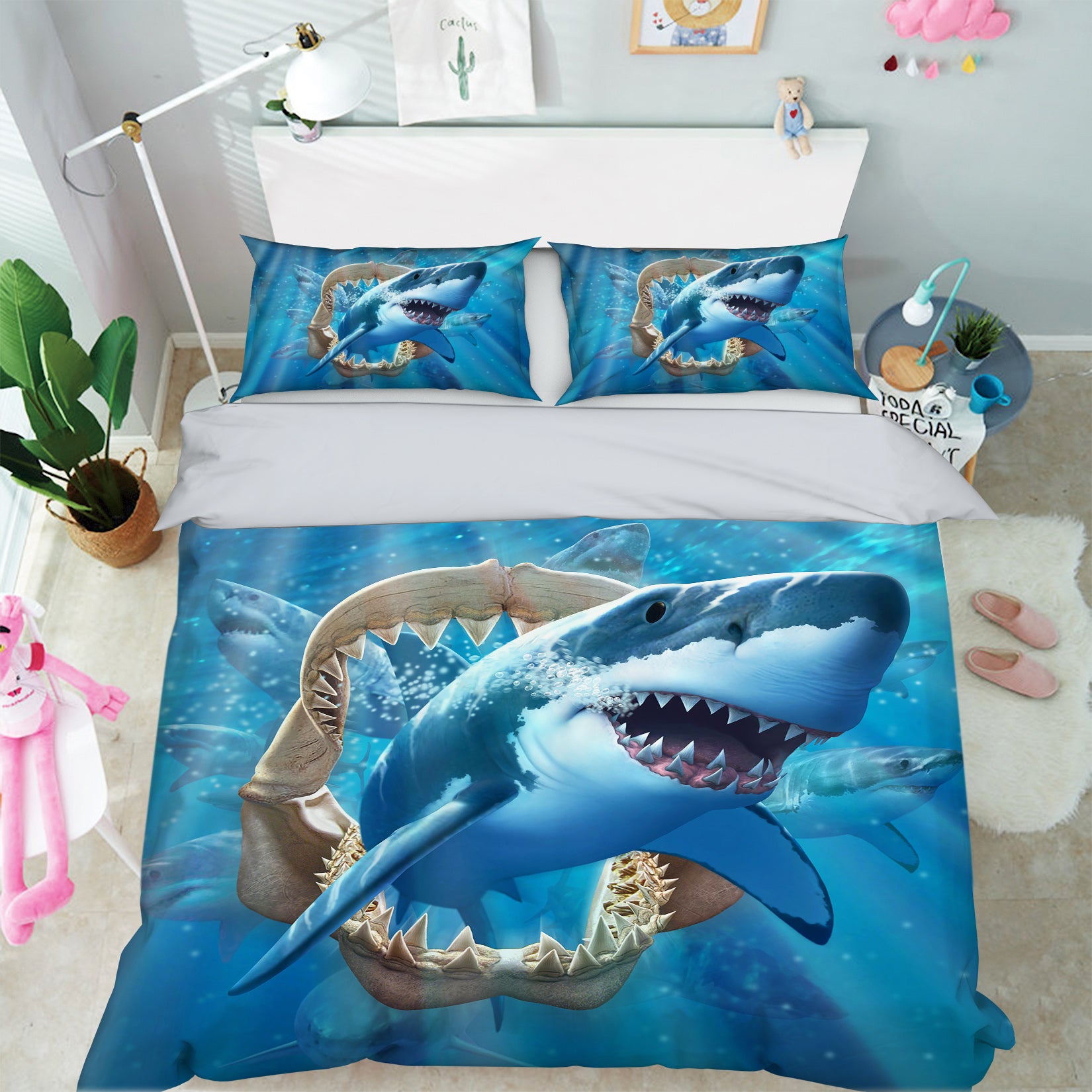 3D Great White Shark 2123 Jerry LoFaro bedding Bed Pillowcases Quilt