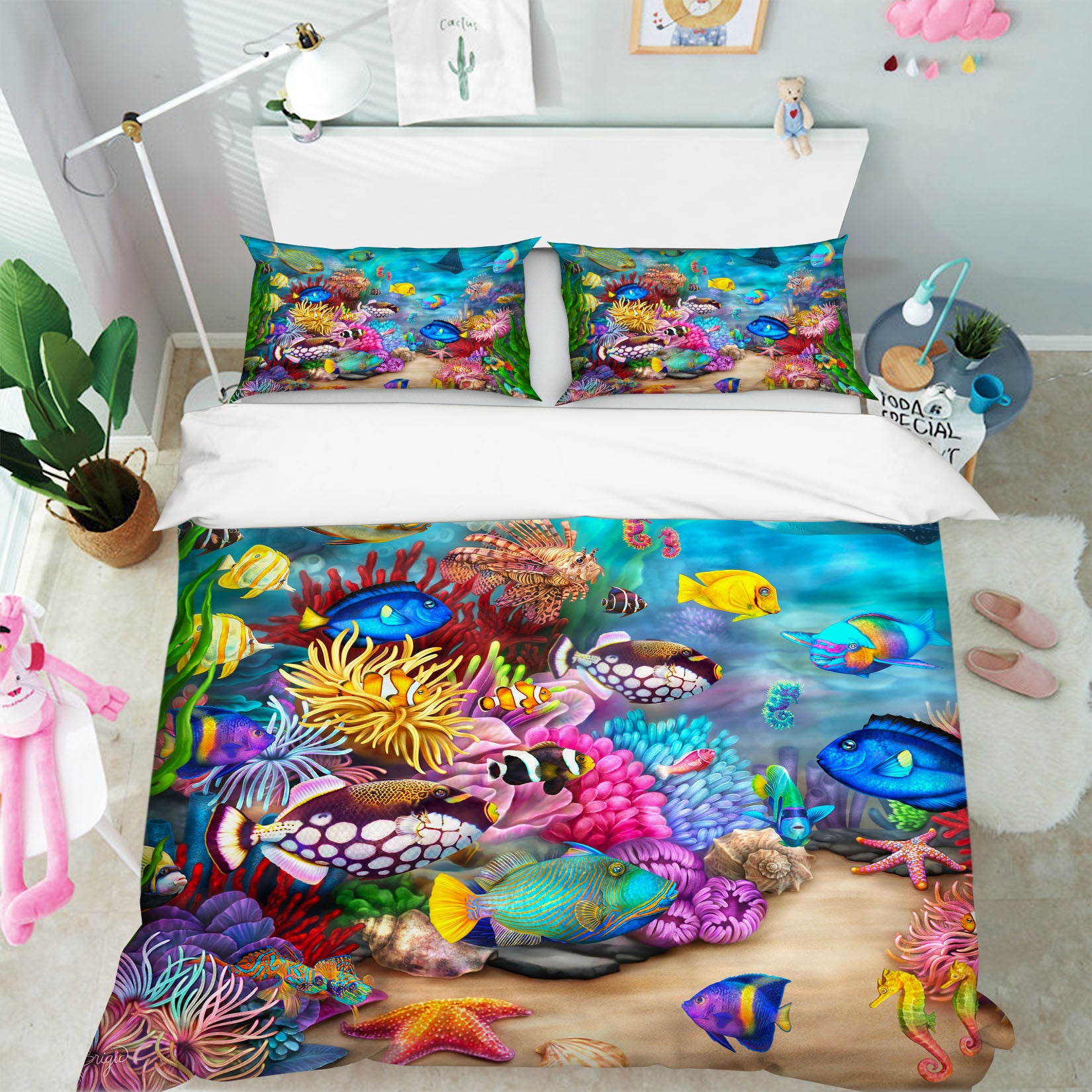 3D Colorful Fish Coral 8861 Brigid Ashwood Bedding Bed Pillowcases Quilt Cover Duvet Cover