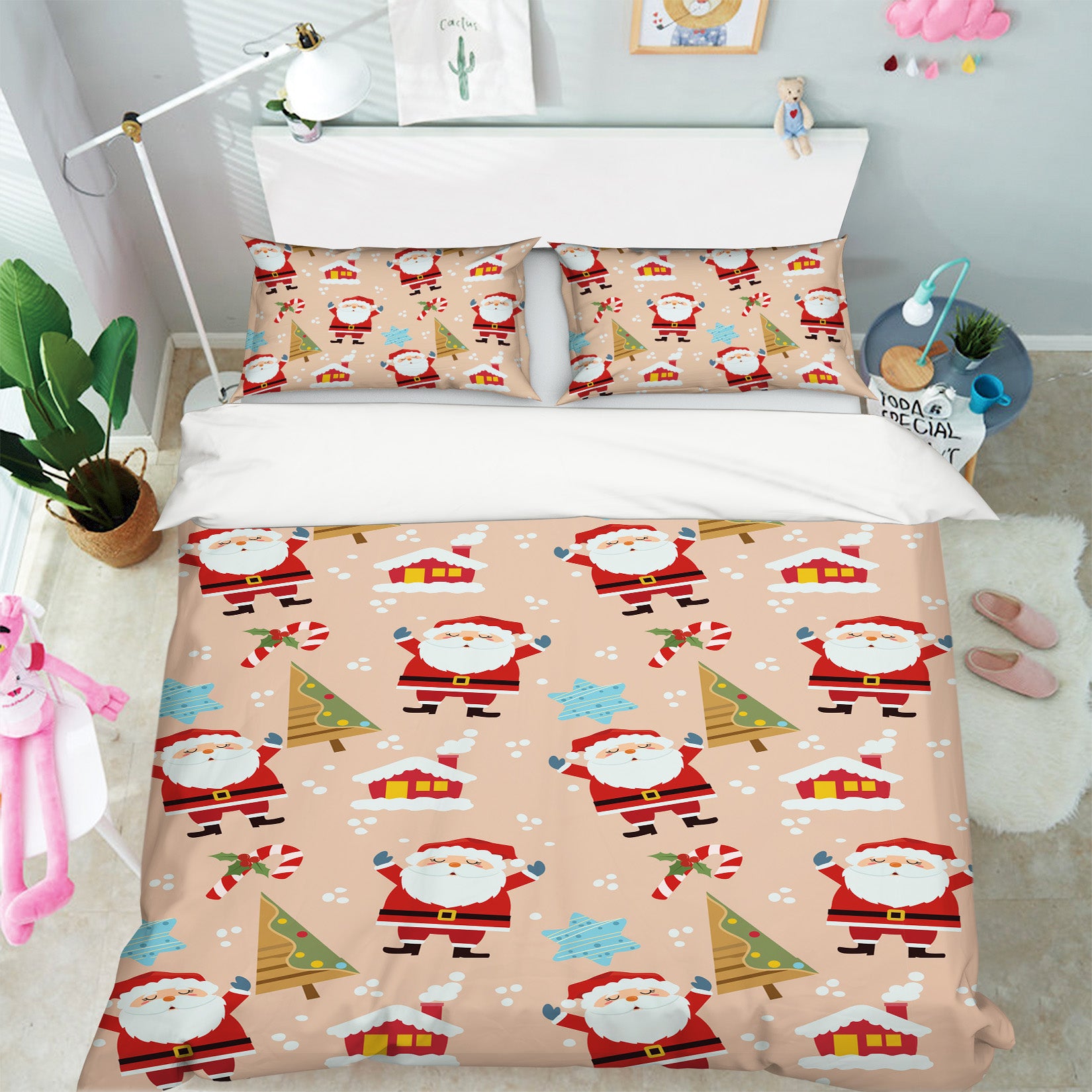 3D Santa Claus 53032 Christmas Quilt Duvet Cover Xmas Bed Pillowcases