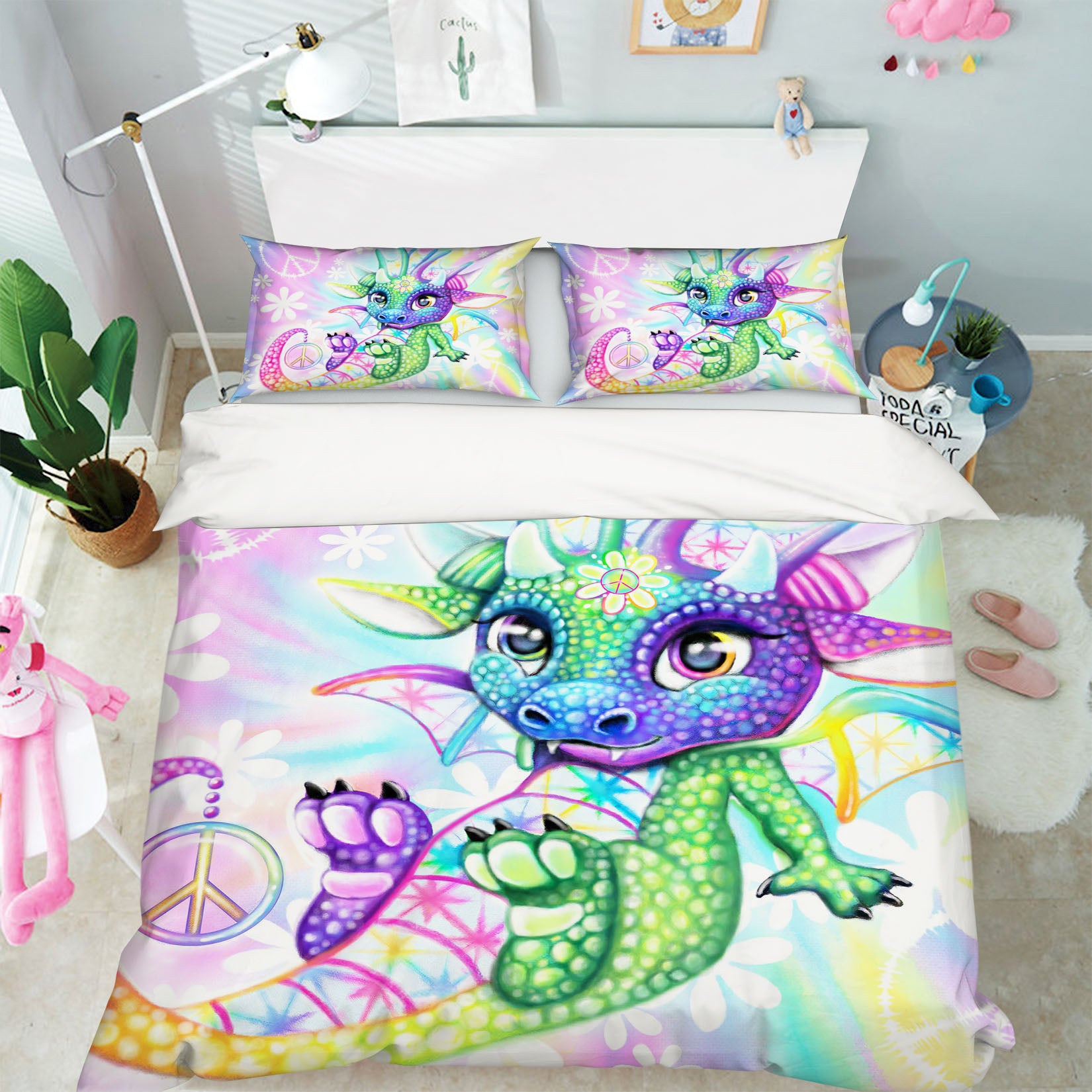 3D Colored Dragon Petals 8588 Sheena Pike Bedding Bed Pillowcases Quilt Cover Duvet Cover