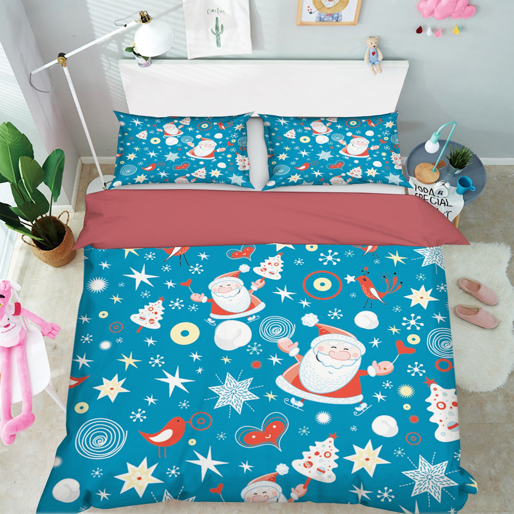 3D Santa Claus Pattern 31132 Christmas Quilt Duvet Cover Xmas Bed Pillowcases