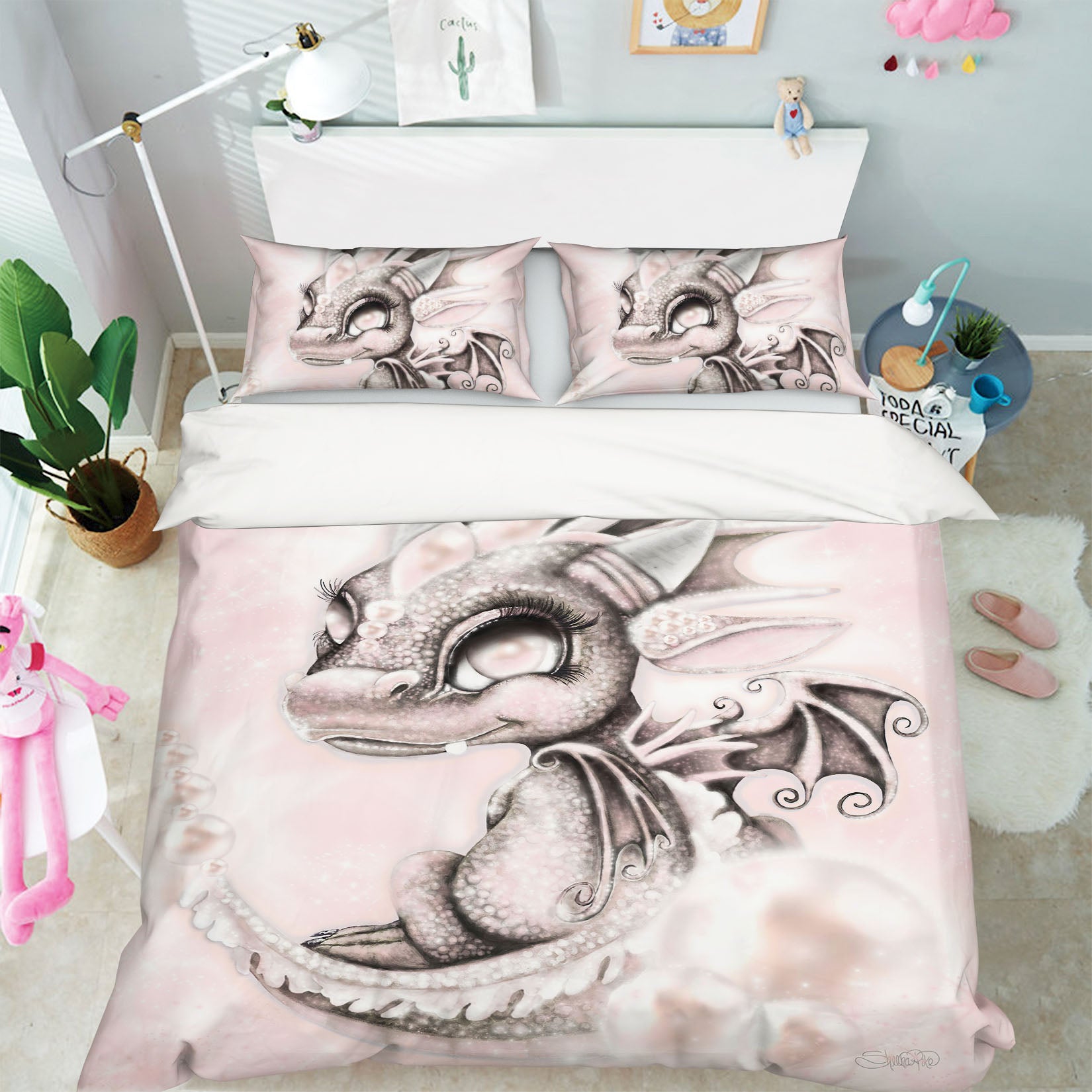 3D Gray Dragon 8560 Sheena Pike Bedding Bed Pillowcases Quilt Cover Duvet Cover