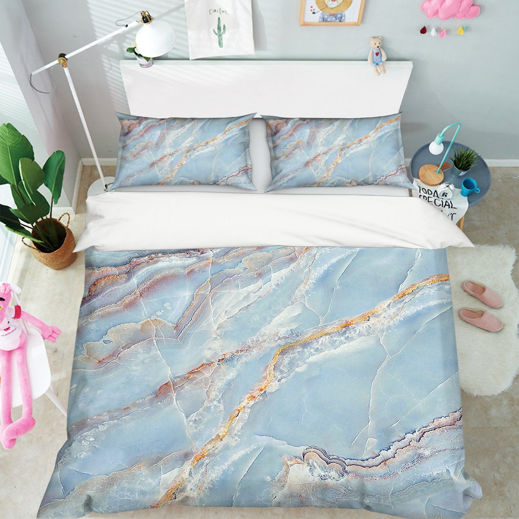3D Marble Stone Pattern 030 Bed Pillowcases Quilt Wallpaper AJ Wallpaper 