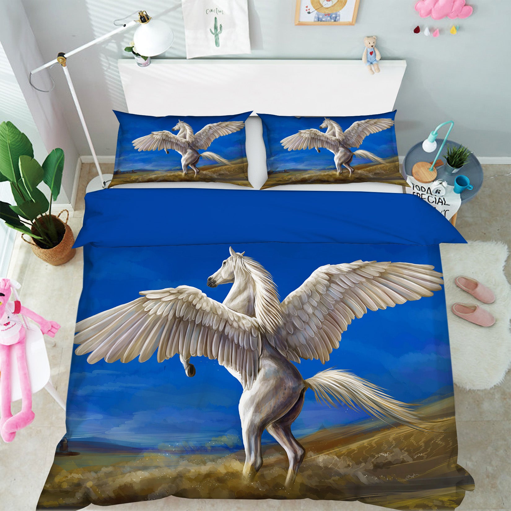 3D Pegasus Wings 095 Bed Pillowcases Quilt