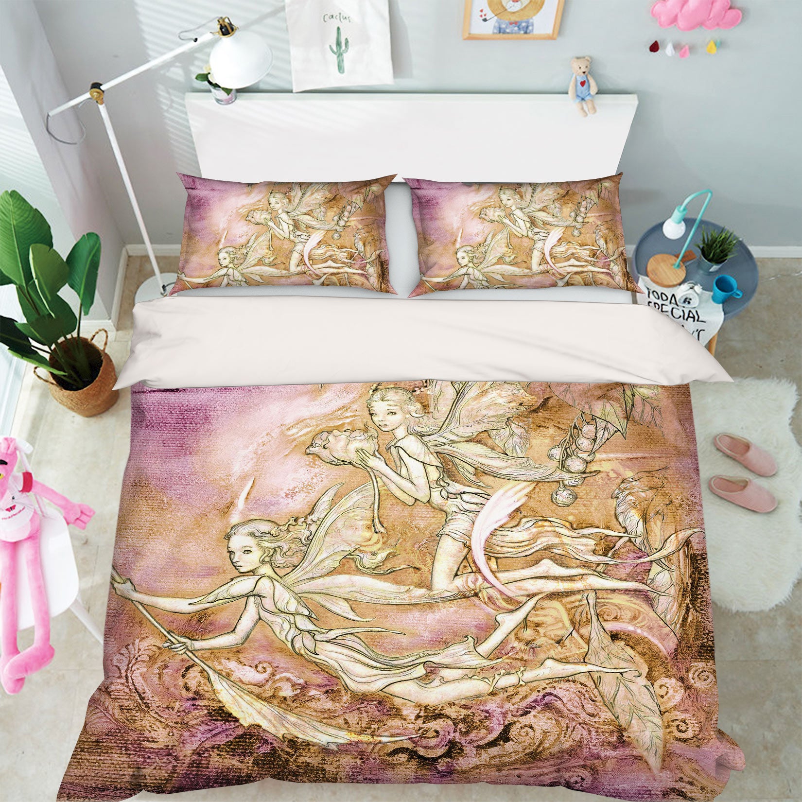 3D Elf Girl Pattern 7017 Ciruelo Bedding Bed Pillowcases Quilt
