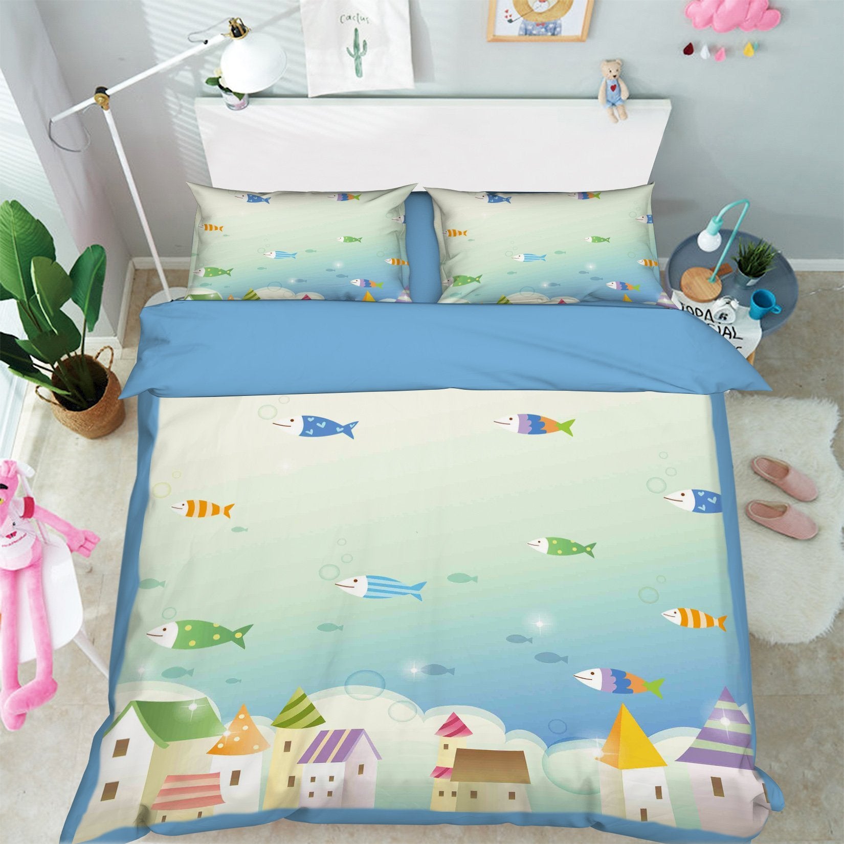 3D Undersea City 110 Bed Pillowcases Quilt Wallpaper AJ Wallpaper 